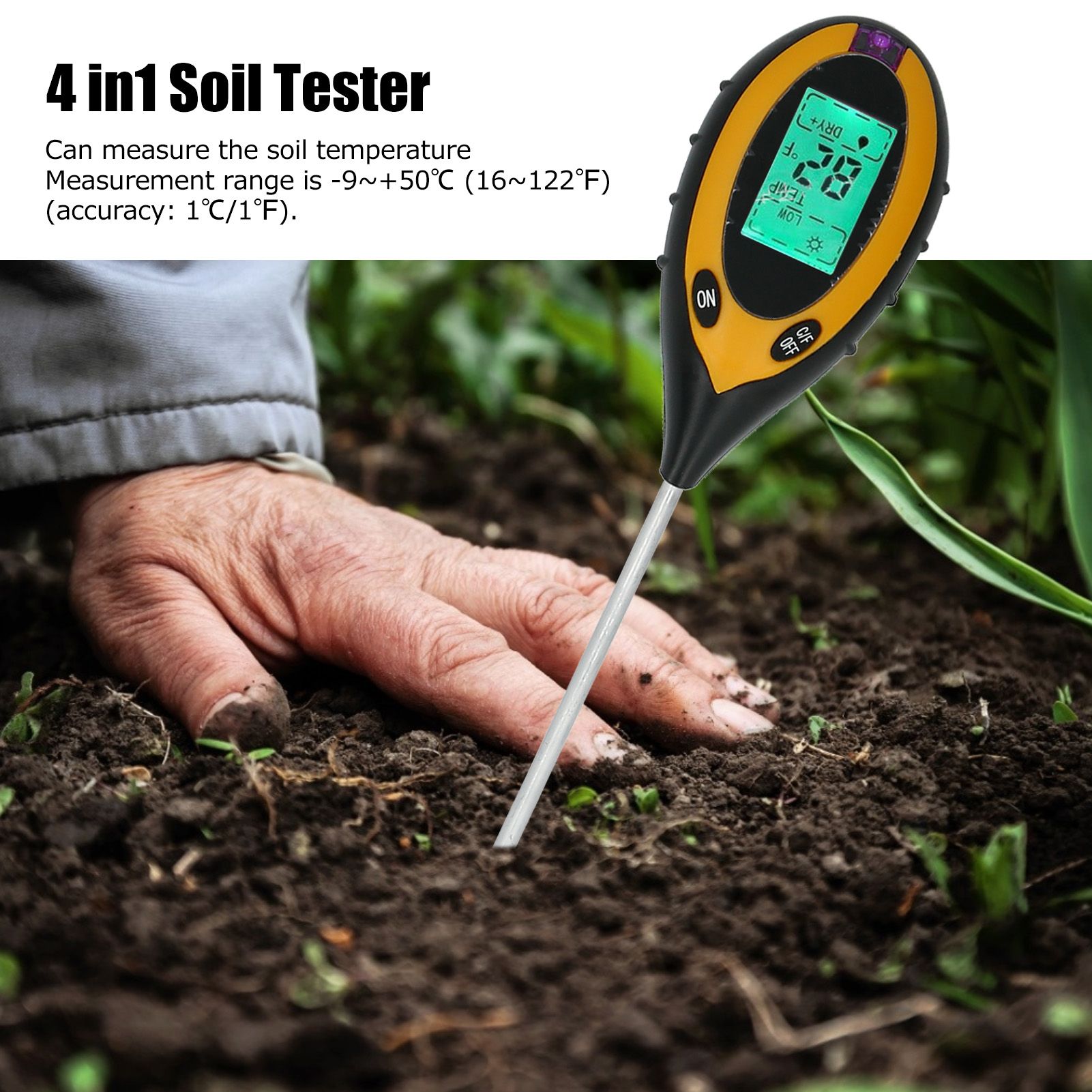 4 in1 Soil Tester Digital Humidity PH Illuminance MultiFunctional Sensor for view 12