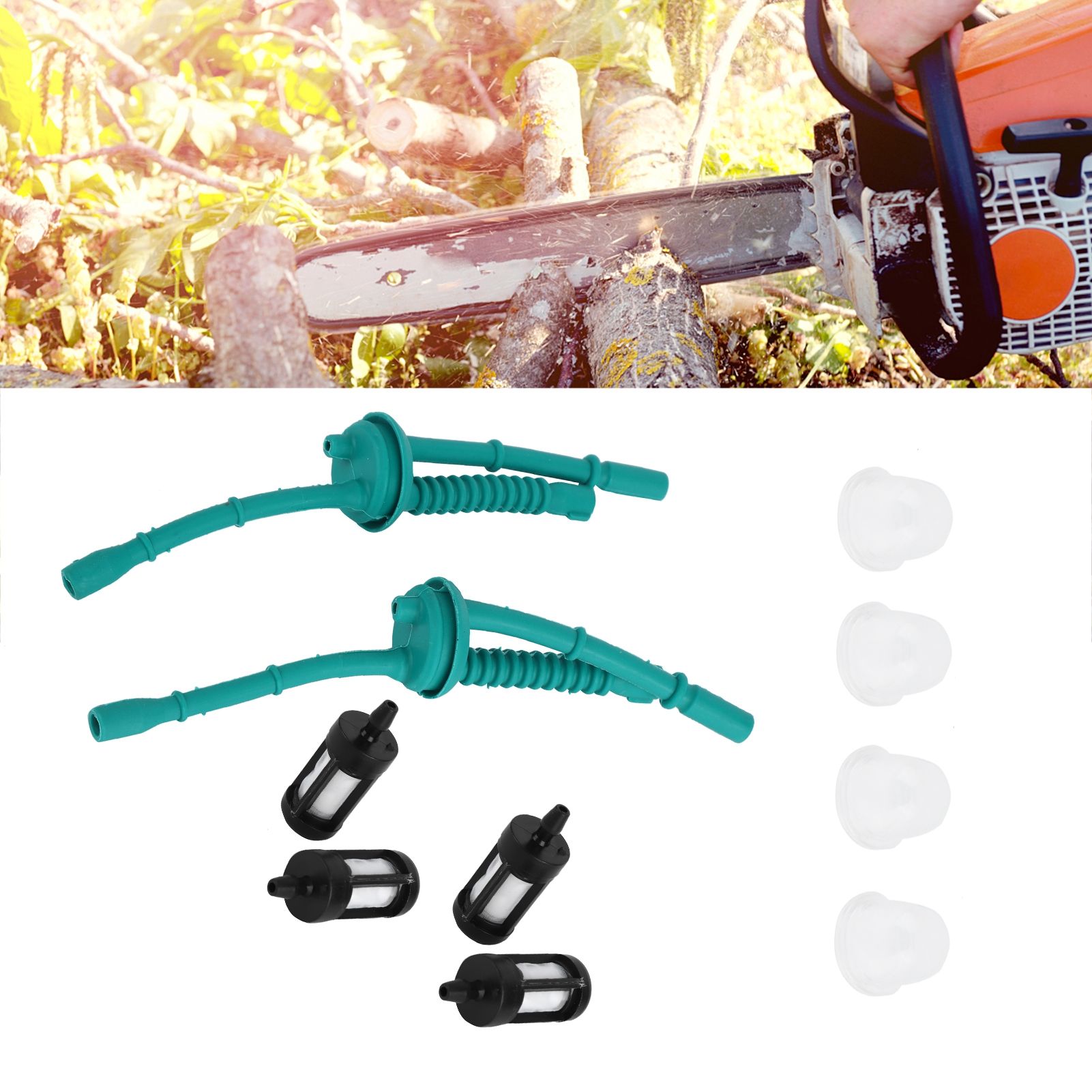 Fuel Line Filter Primer Bulb Set Replacement Garden Machine Chainsaw Accessories view 10