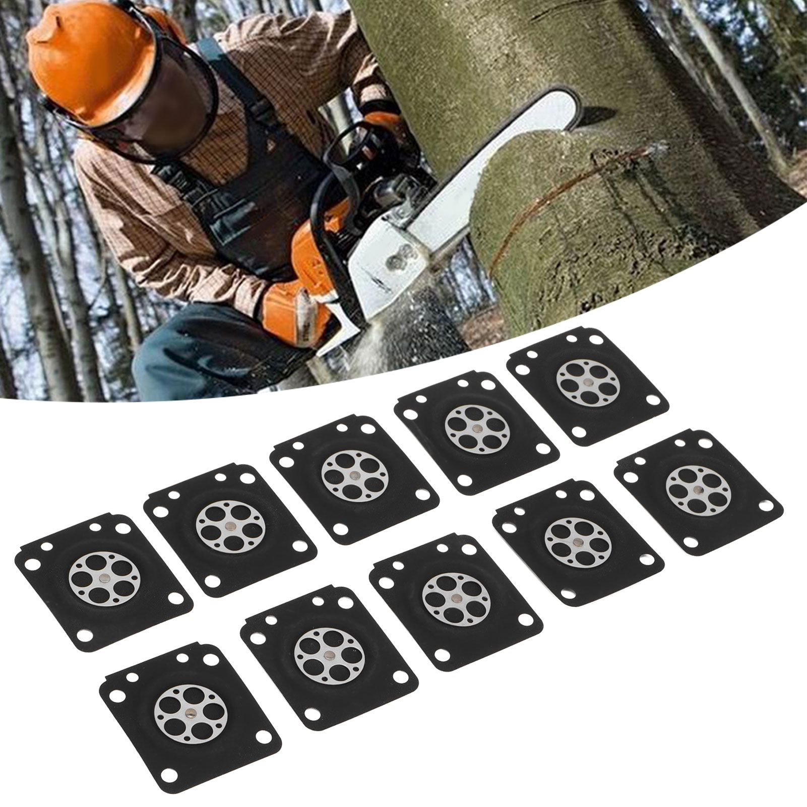 10PCS/Set Carburetor Parts Chainsaw Carburetor Membrane Gasket Set Fit for ZAMA180 view 10