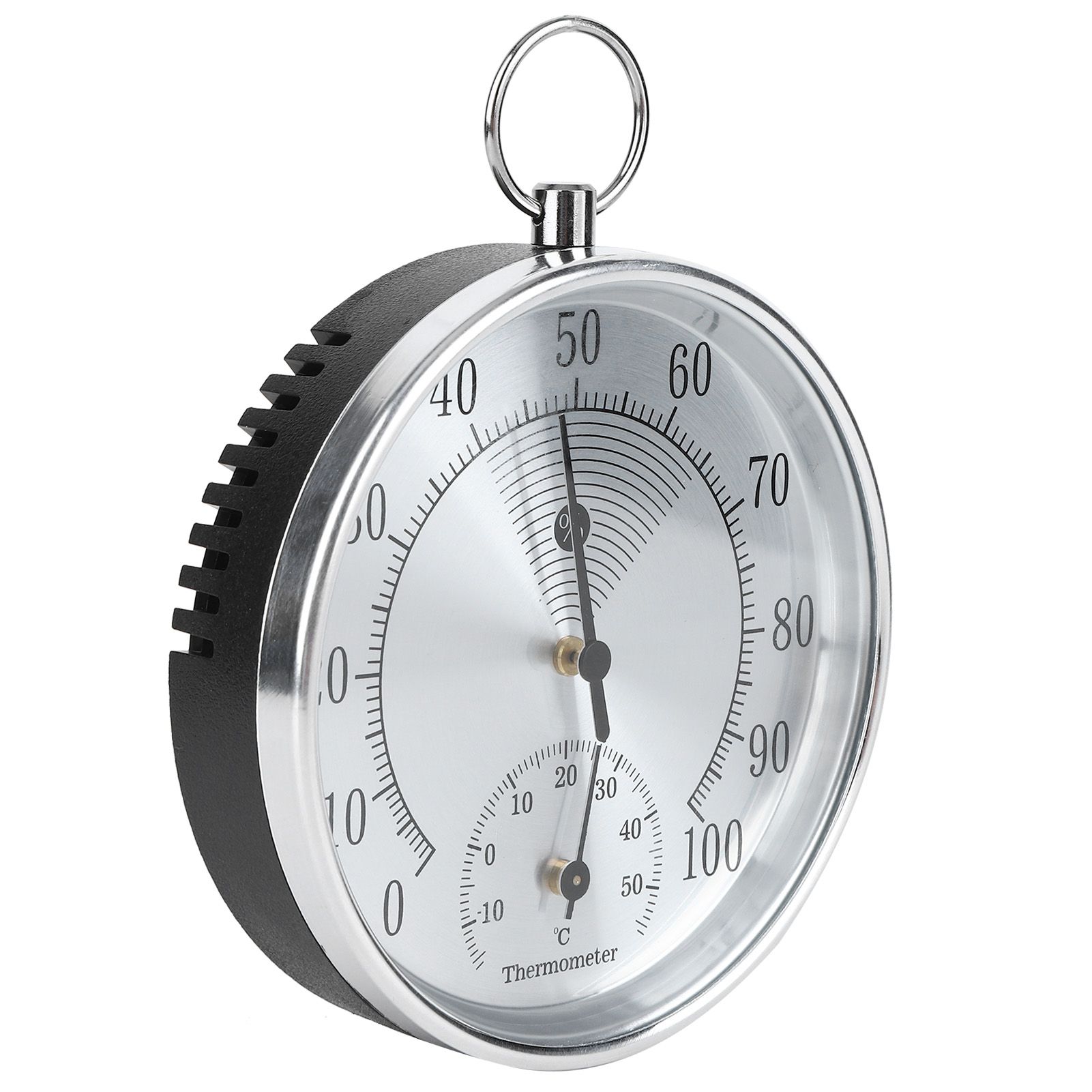 10cm Thermometer Hygrometer with Hanging Ring for Indoor Home Warehouse Office