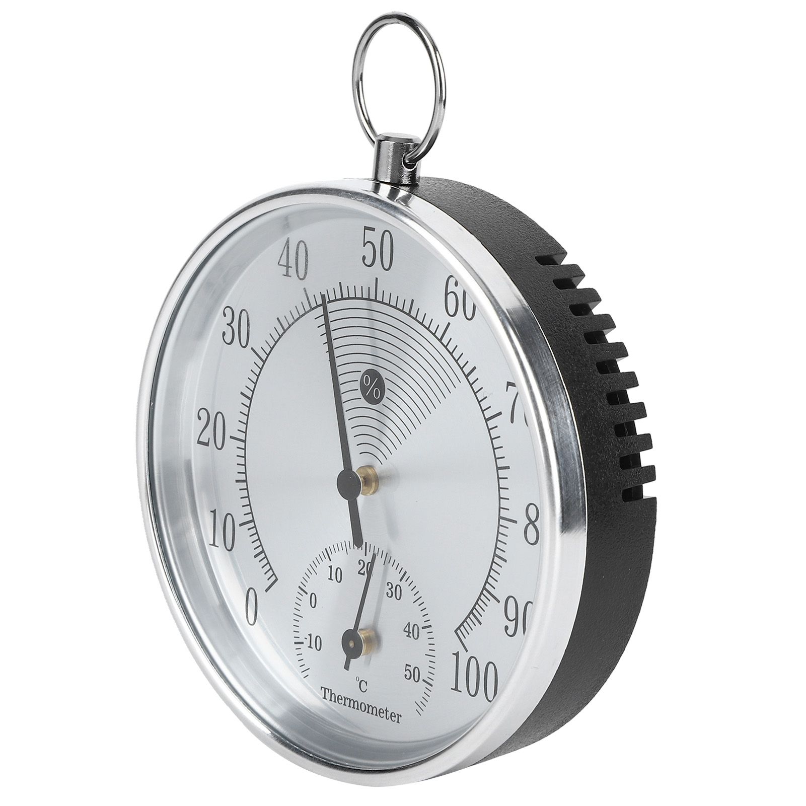 10cm Thermometer Hygrometer with Hanging Ring for Indoor Home Warehouse Office view 3