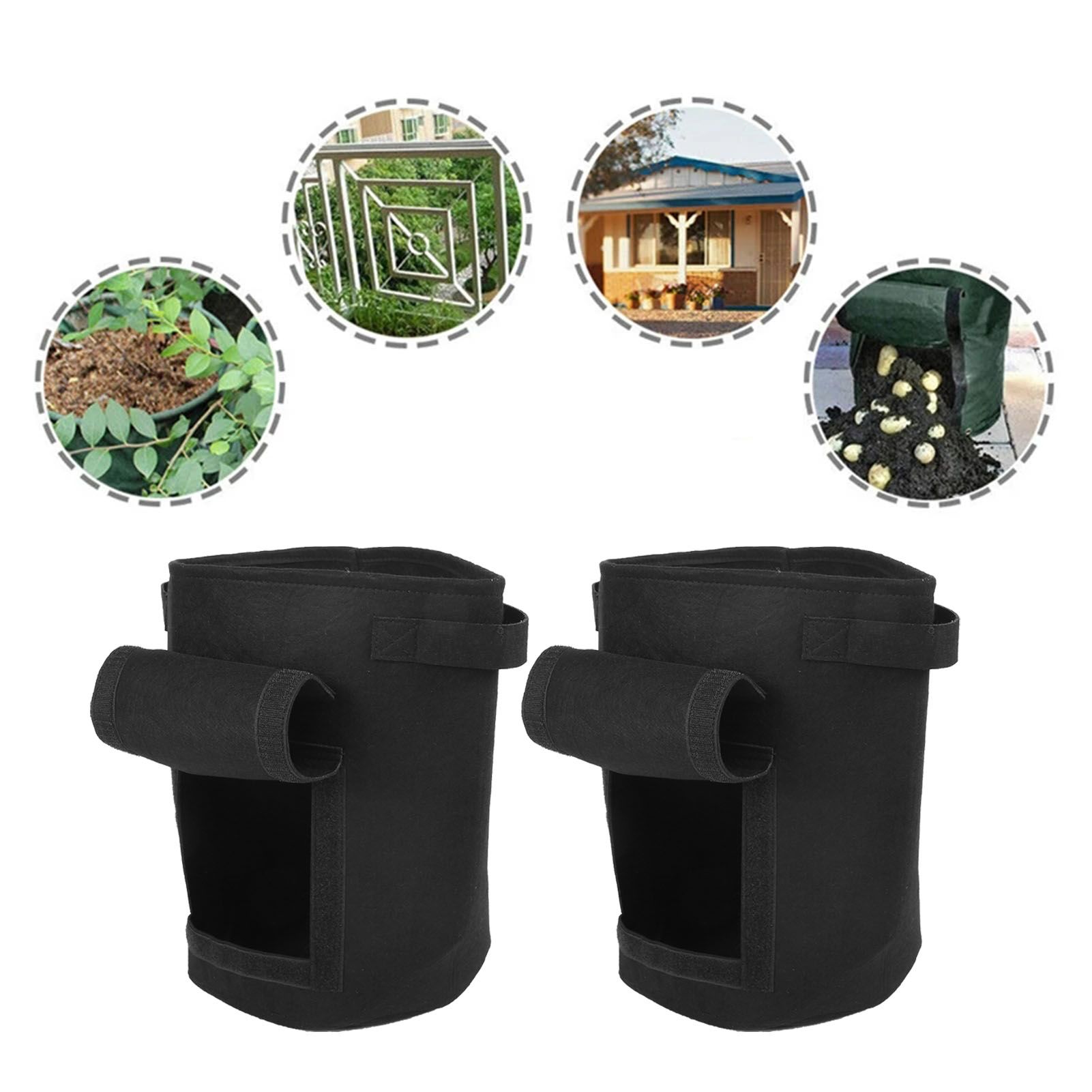 2Pcs Plant Flower Grow Bags Home Garden Tools for Fruit Vegetable Gardening view 10