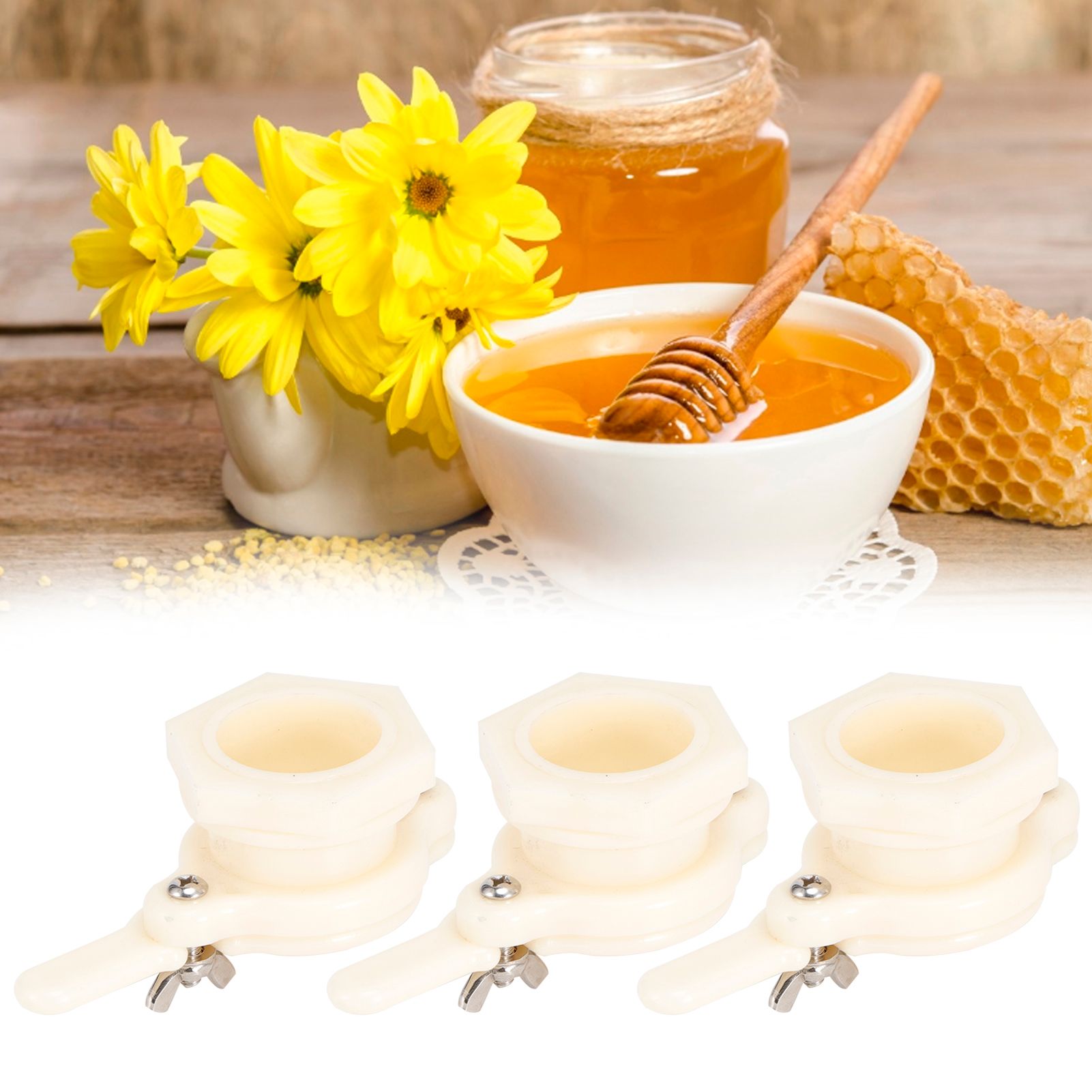 3Set Honey Tap Gate Valve Tools Honey Extractor Accessory Beekeeping Equipment view 9
