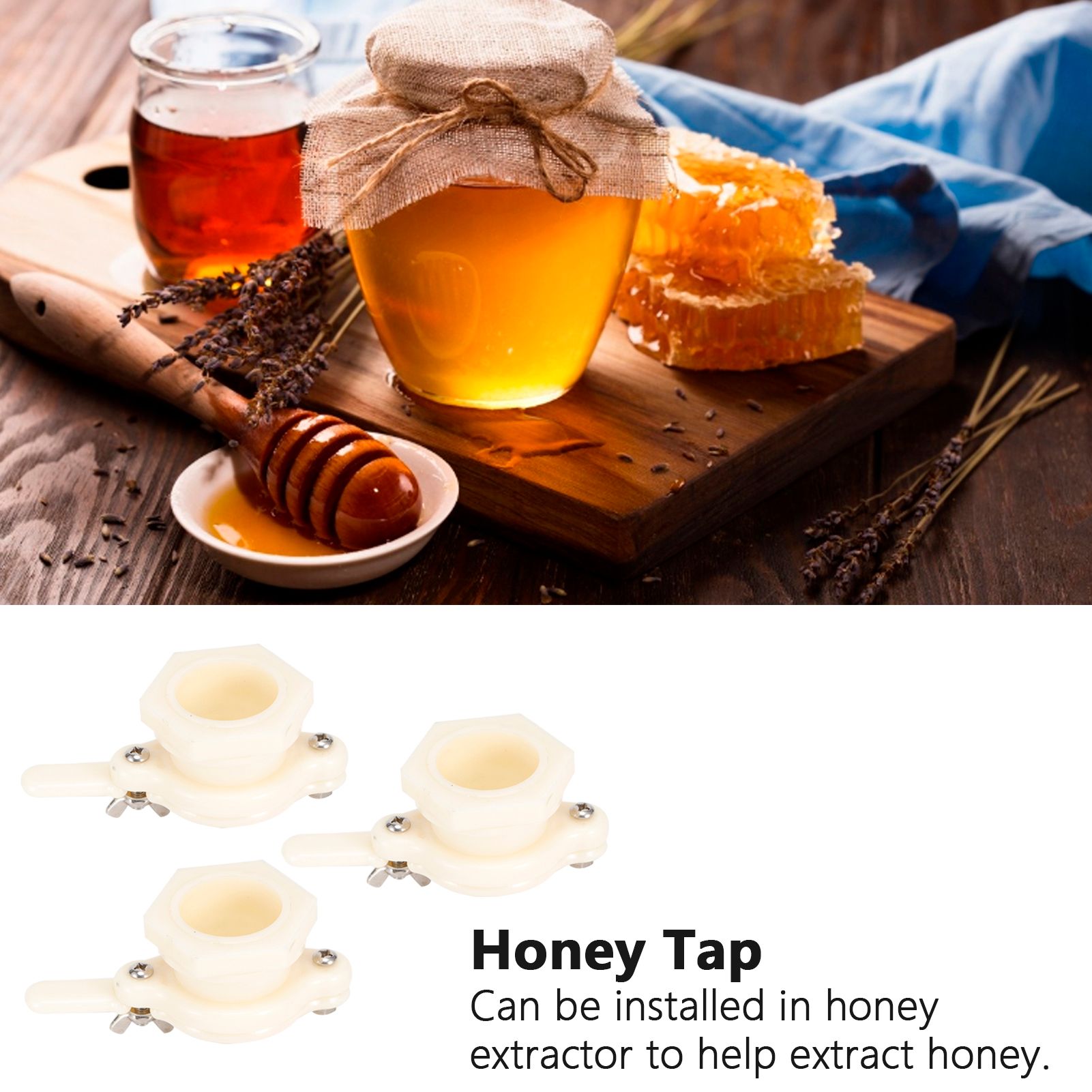 3Set Honey Tap Gate Valve Tools Honey Extractor Accessory Beekeeping Equipment view 12