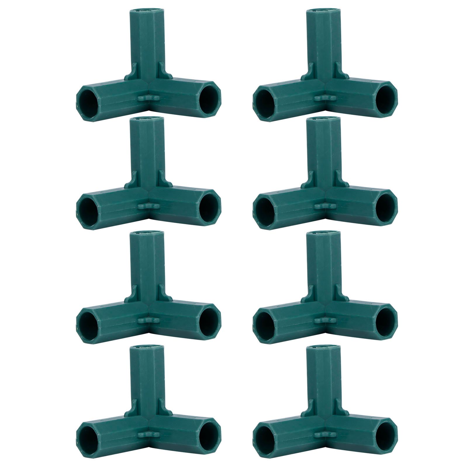 8Pcs 3-Way Plant Support Connectors Plastic Garden Climbing Stake Joint