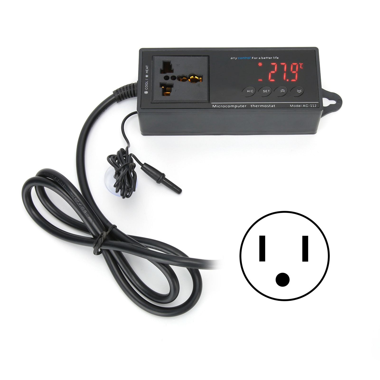 Digital Temperature Controller Thermostat for Reptile Incubator Greenhouse view 2