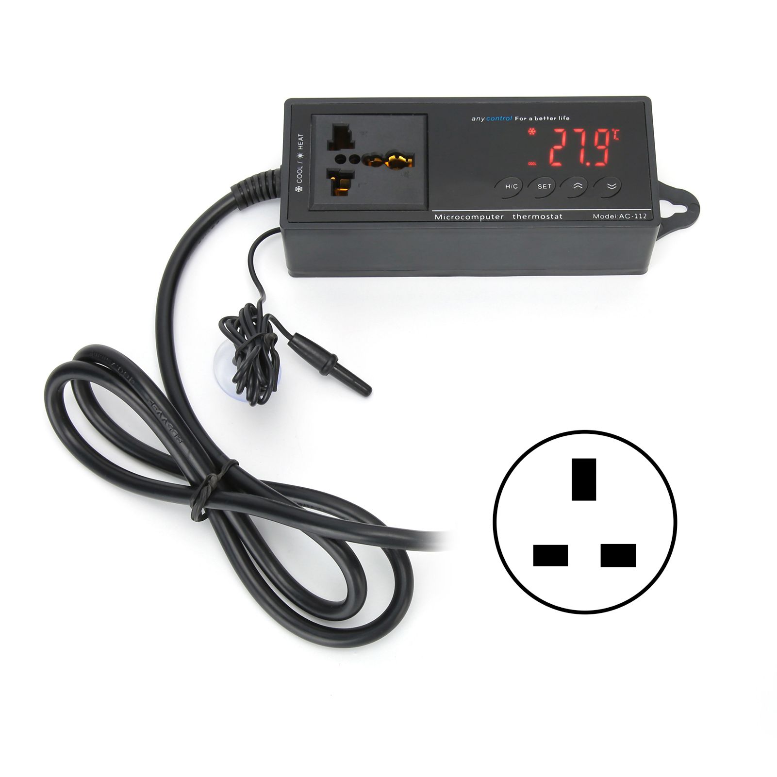 Digital Temperature Controller Thermostat for Reptile Incubator Greenhouse view 2