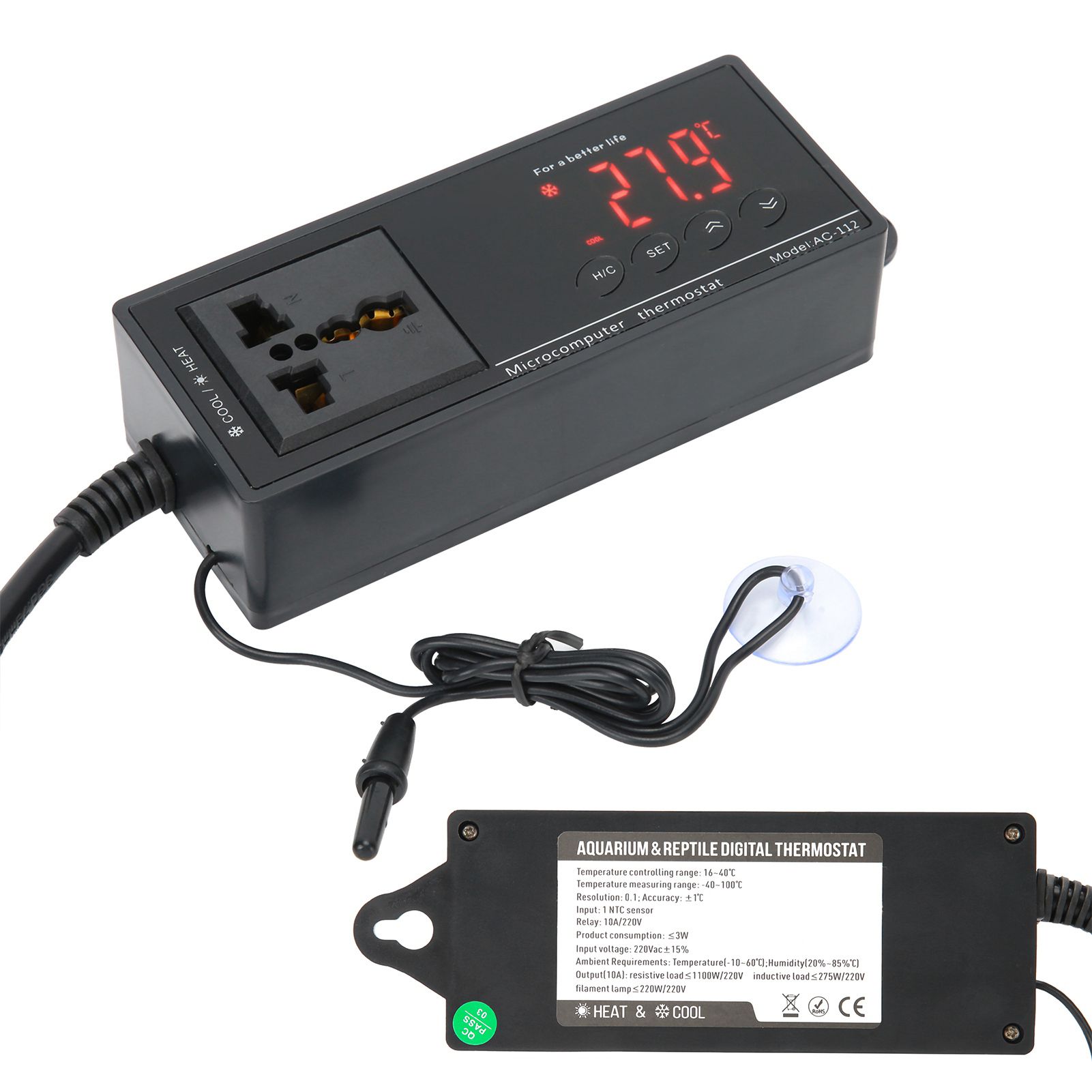 Digital Temperature Controller Thermostat for Reptile Incubator Greenhouse view 8