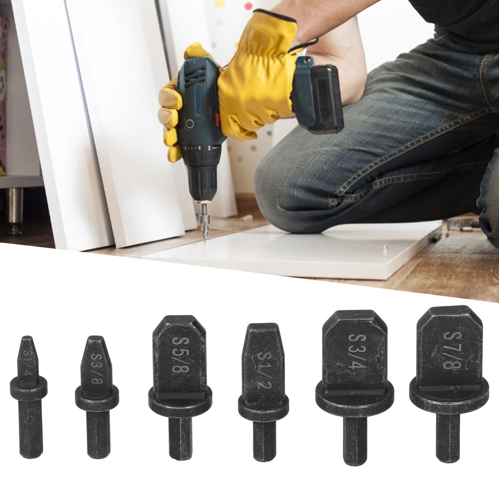 6Pcs/Set Electric Drill Pipe Expander Air Conditioner Swaging Tools Repairing Kit view 10
