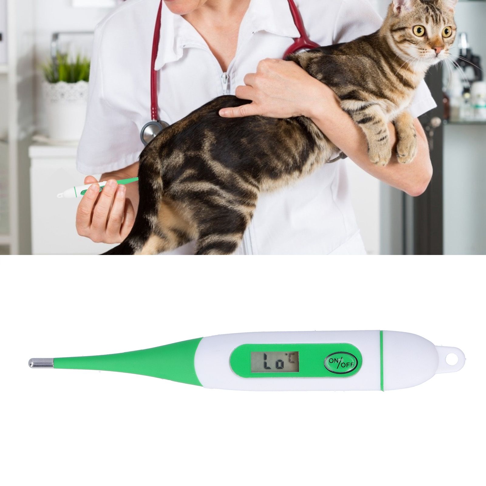 Veterinary Electronic Thermometer Waterproof Digital Animal Thermometer for view 11