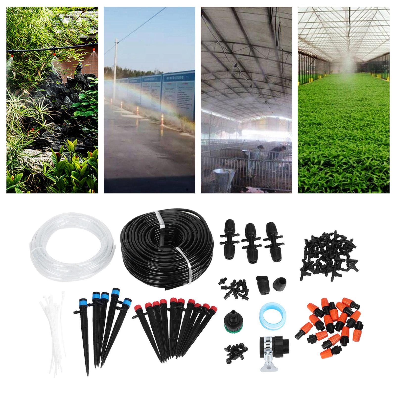 40M Garden Irrigation System Micro Drip Irrigation Kit Automatic Plant view 10