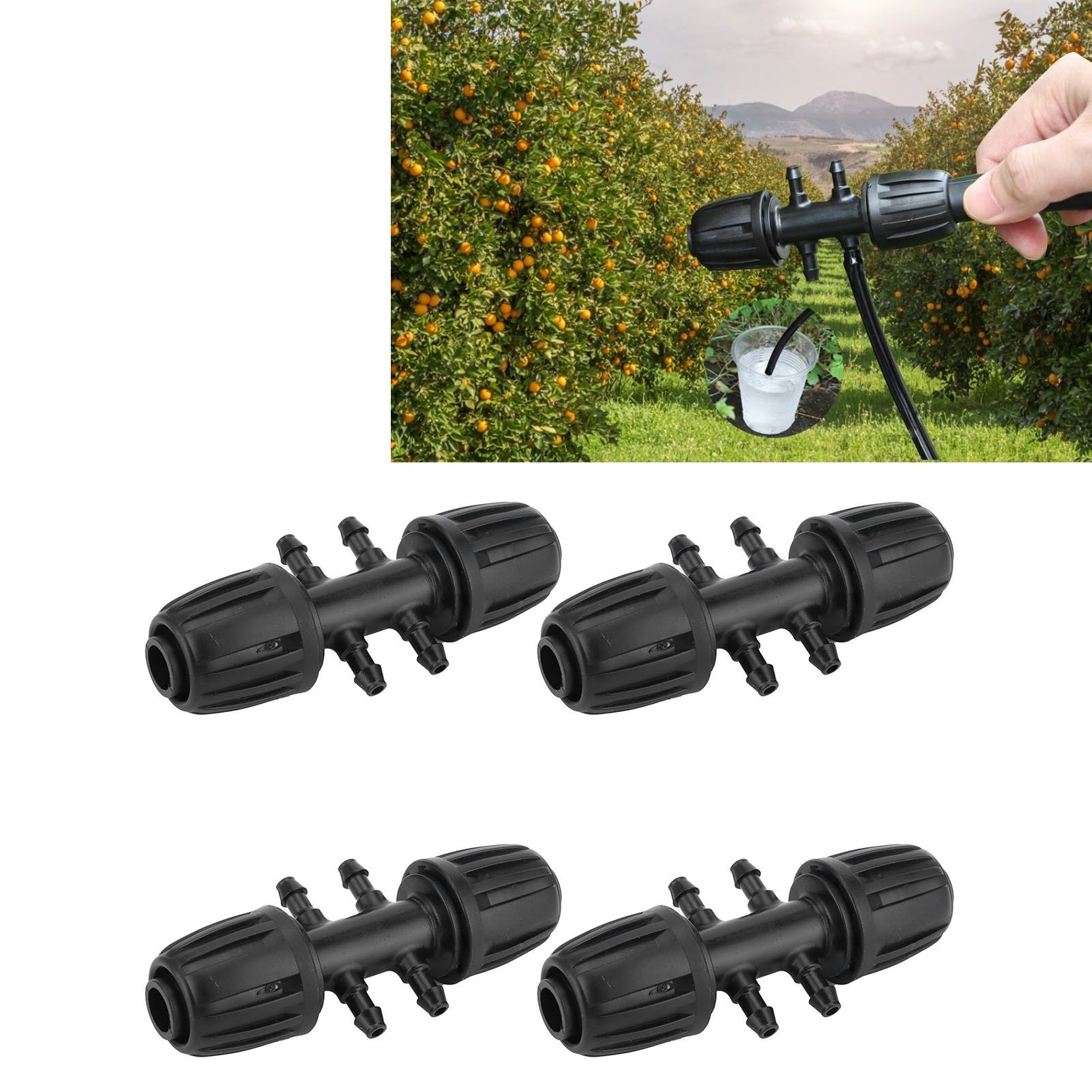 10Pcs Barbed Reducing Connector 16mm Tube to 4/7 Adapter Garden Irrigation view 12