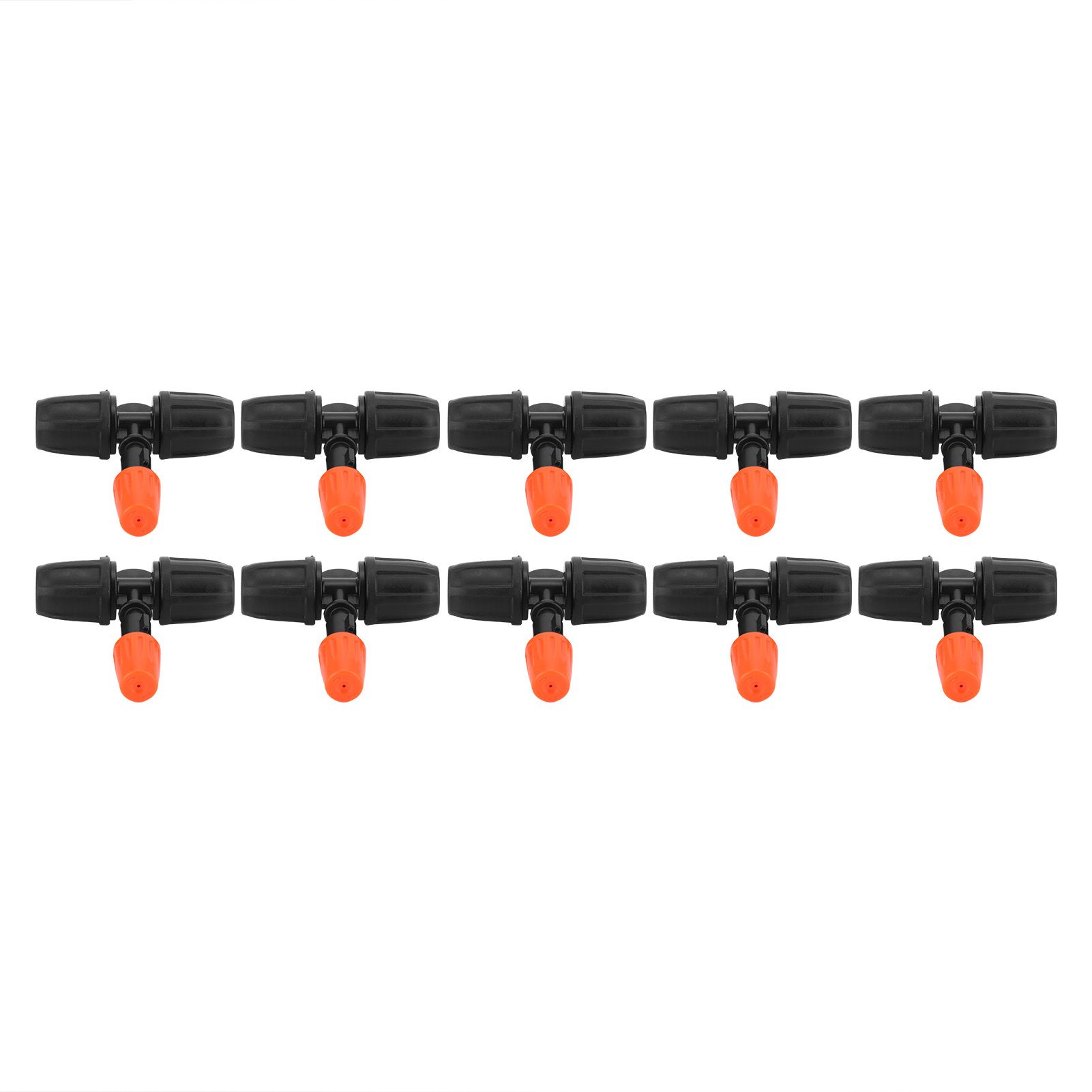 10Pcs Garden Tee with Adjustable Misting Nozzle for 8/12 Tube Irrigation