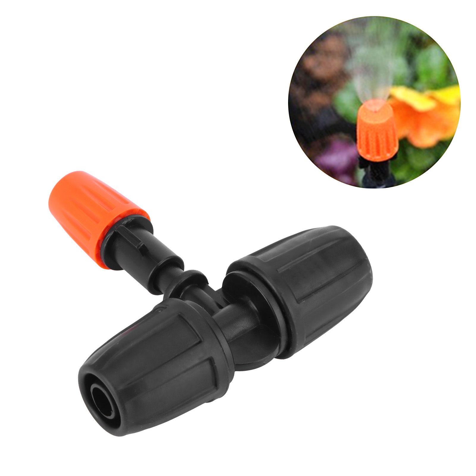 10Pcs Garden Tee with Adjustable Misting Nozzle for 8/12 Tube Irrigation view 12