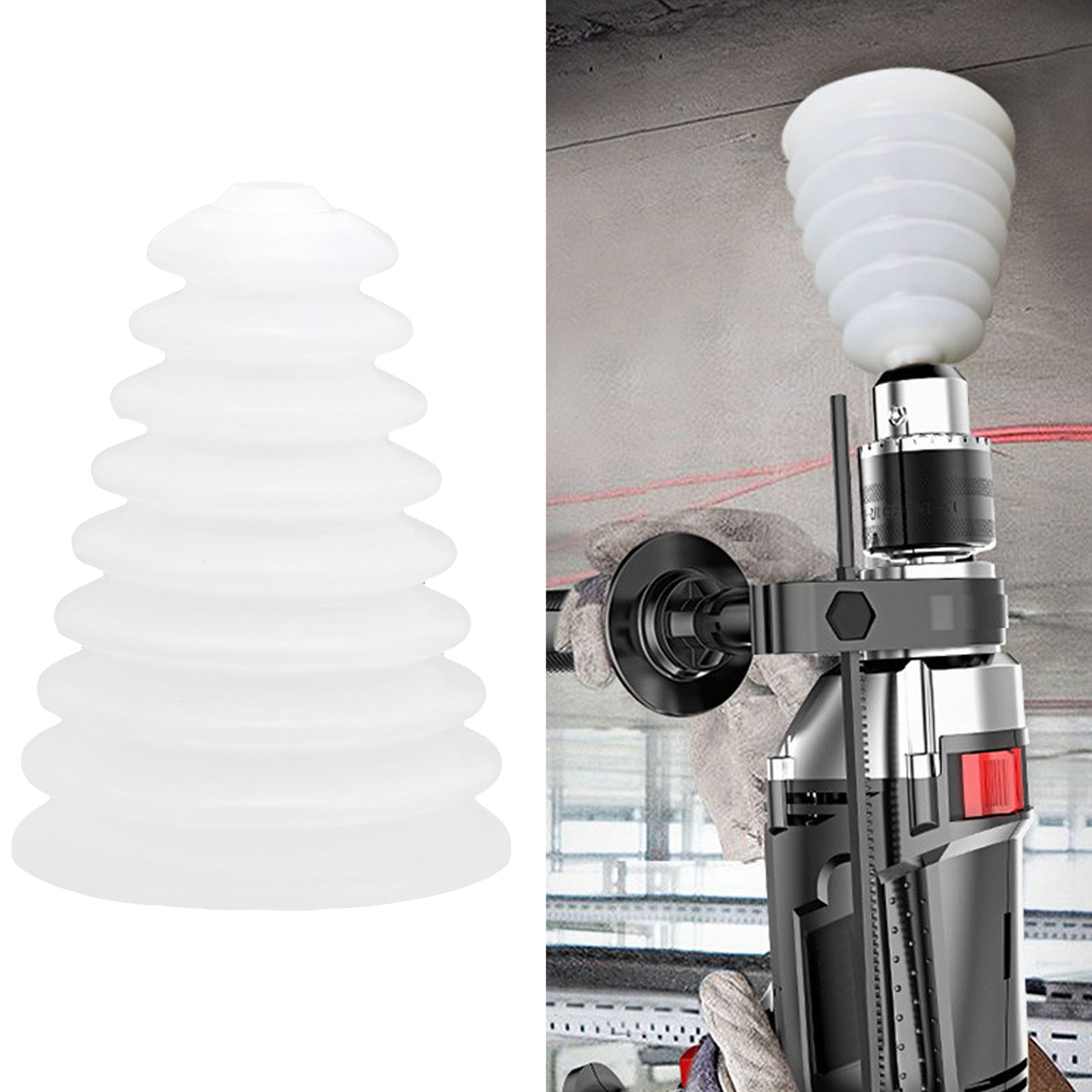 Electric Hammer Dust Cover Extended White Electric Drill Rubber Protective Cover view 11