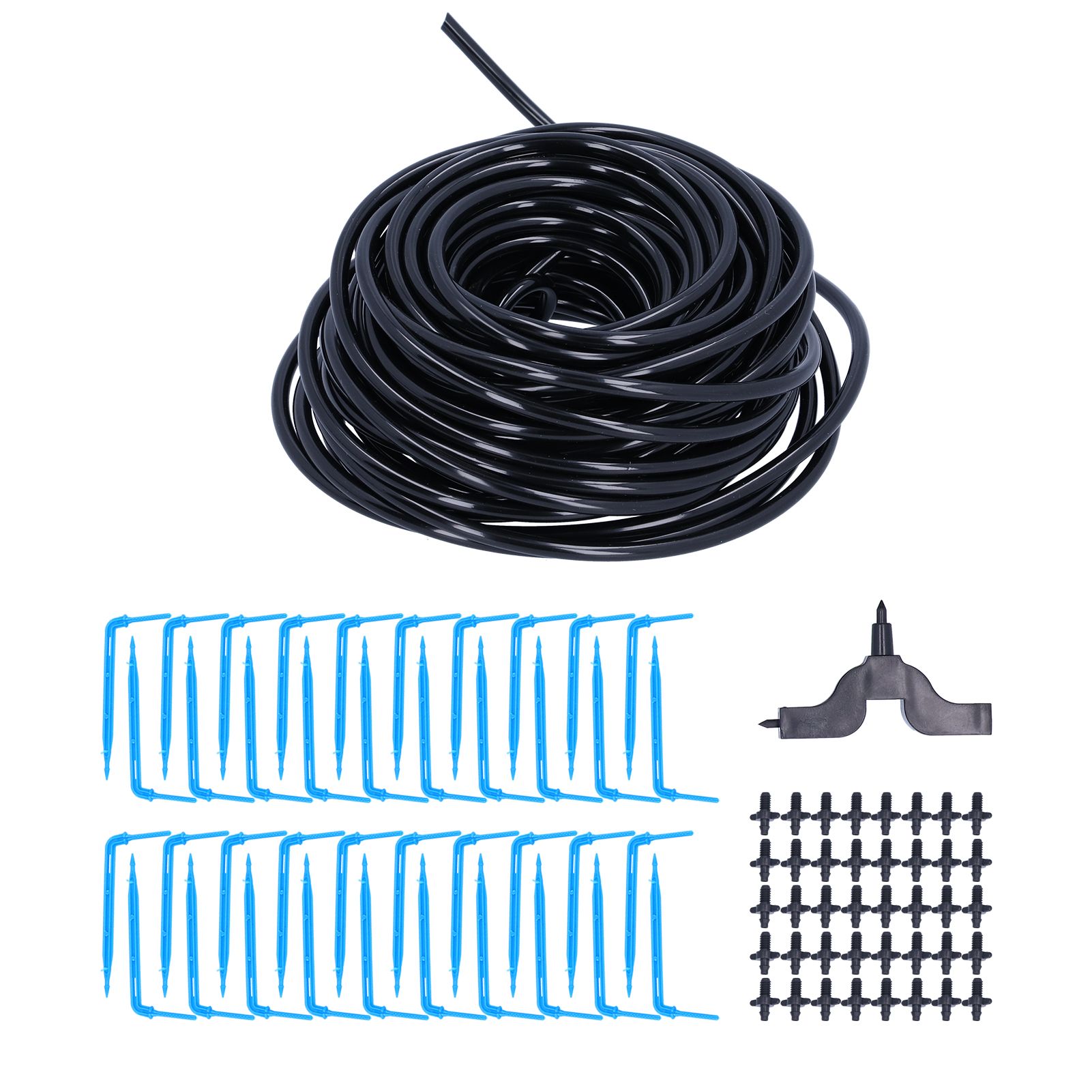 Drip Irrigation Kit 15m Watering Dripper Hose Set Garden Greenhouse Seedling