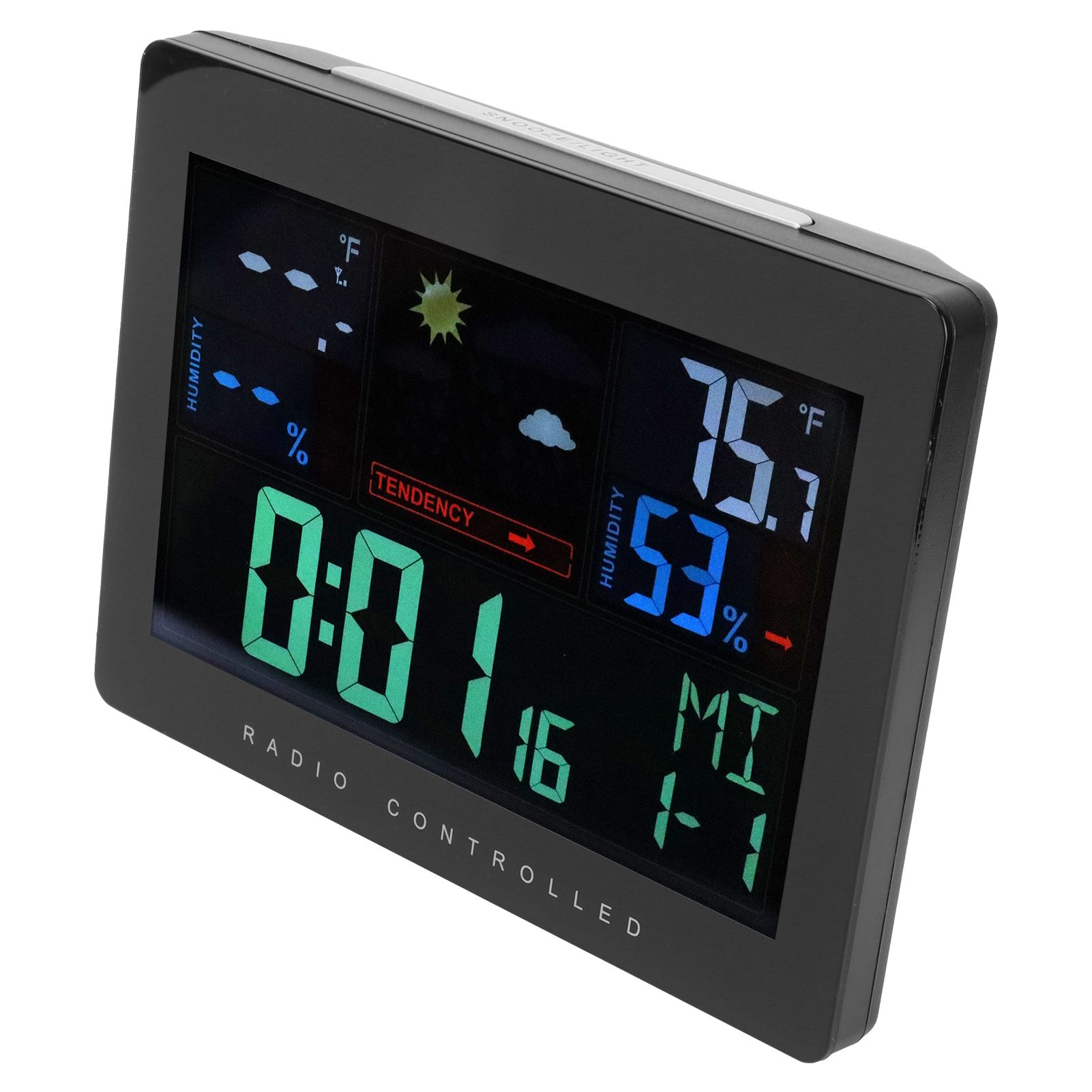 Wireless Thermometer Hygrometer Color Screen Display Digital Weather Clock view 3