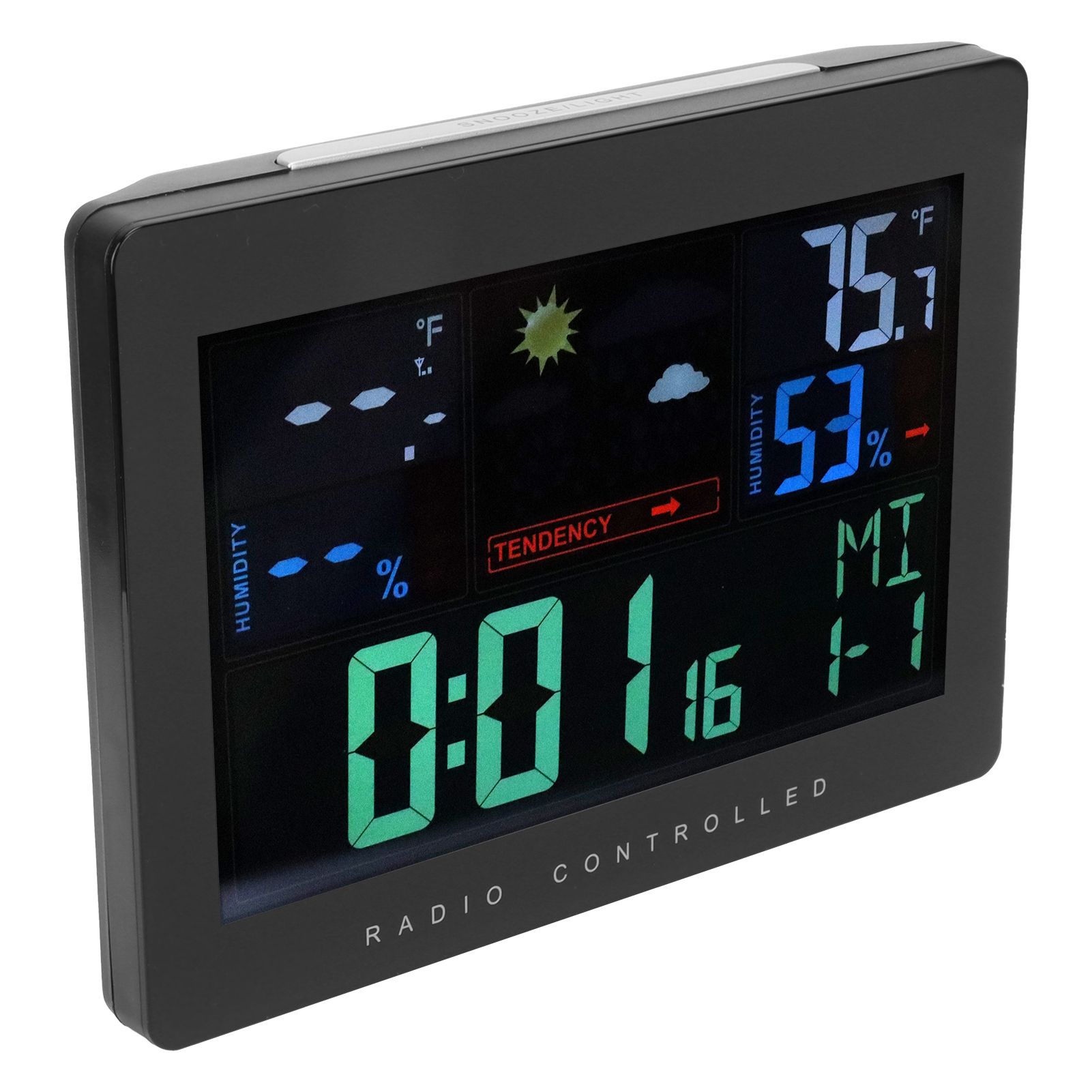 Wireless Thermometer Hygrometer Color Screen Display Digital Weather Clock view 4
