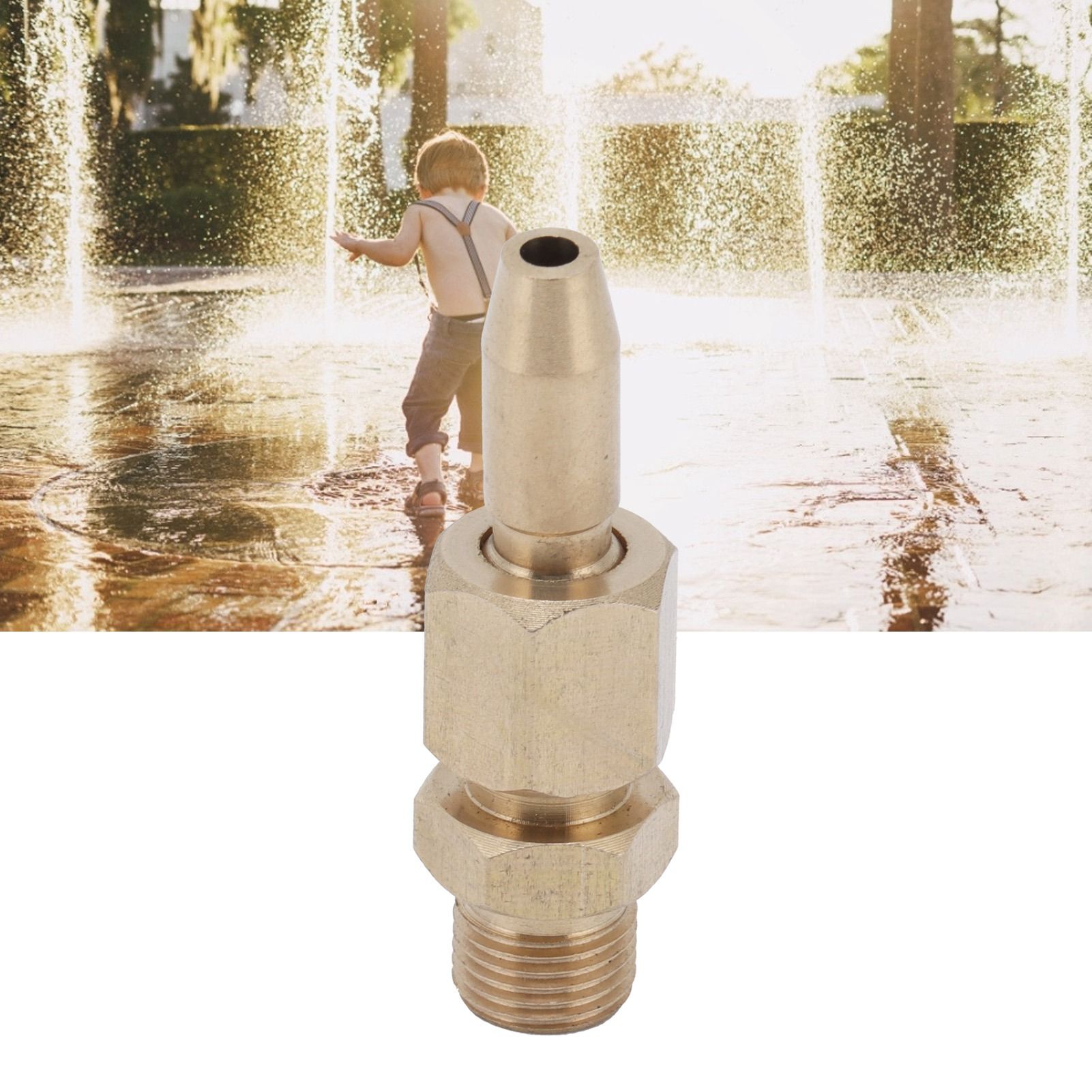 Fountain Nozzle Brass Adjustable Sprinkler Spray Head Garden Parks Pond view 12