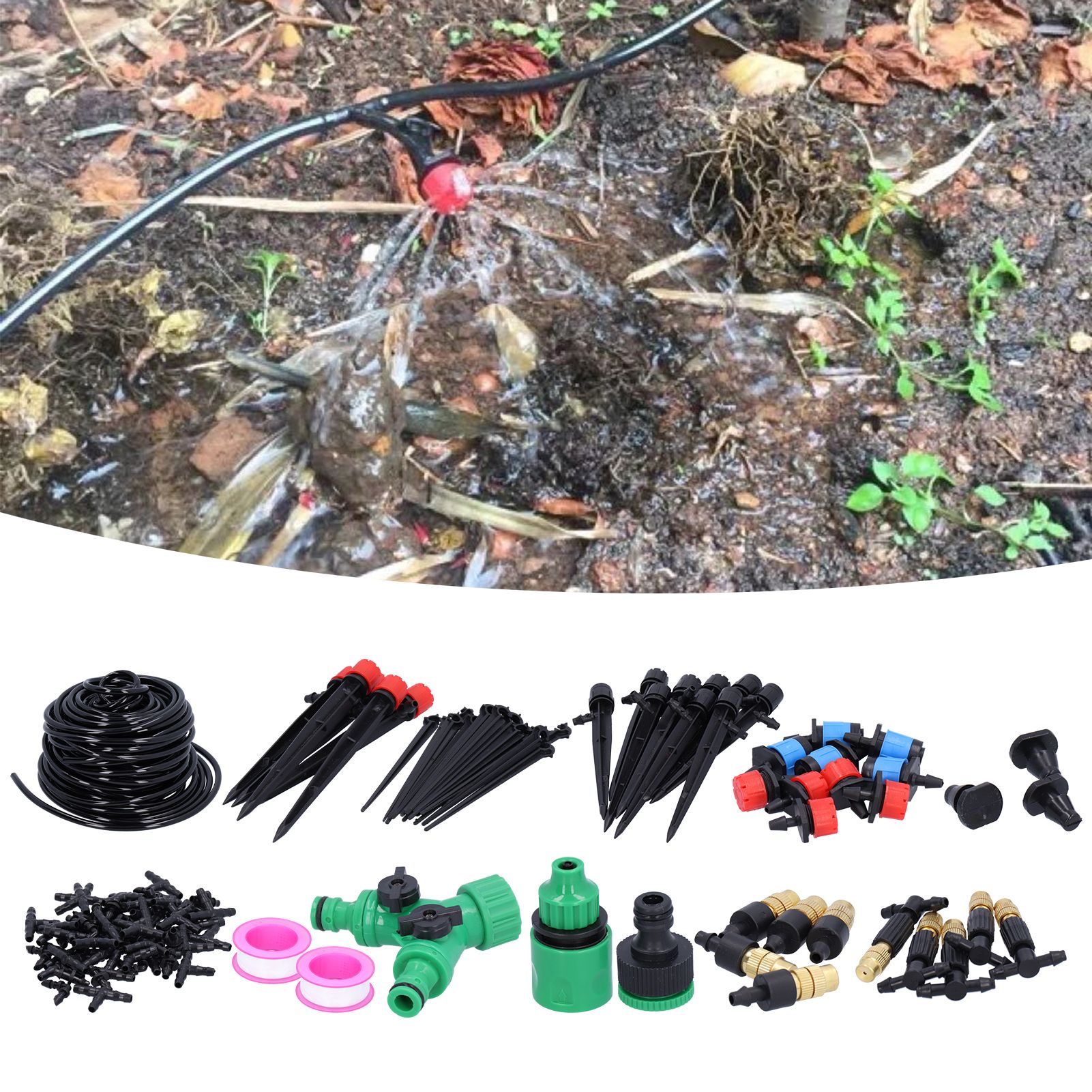 25M Garden Irrigation System Micro Drip Irrigation Equipment Kit Plant view 11
