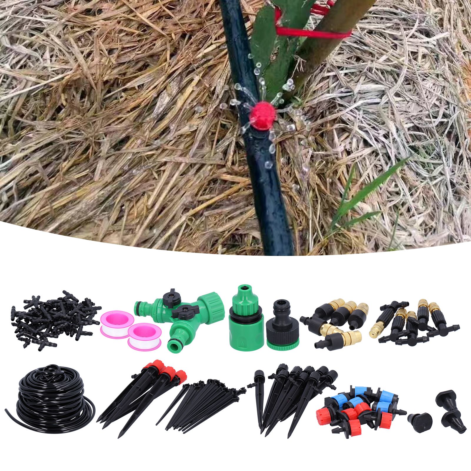 25M Garden Irrigation System Micro Drip Irrigation Equipment Kit Plant view 12