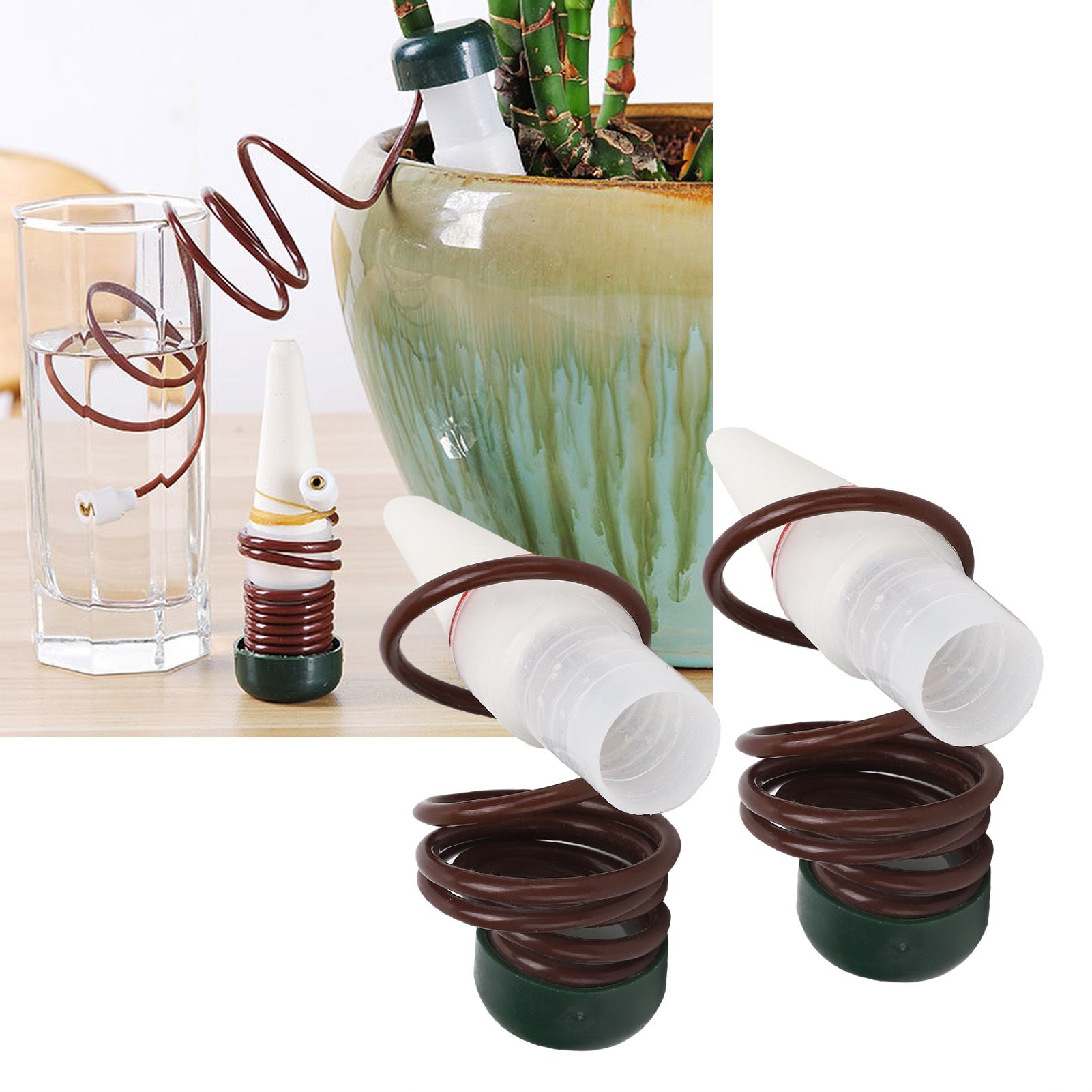 2Pcs Self Watering Drip Plant Watering Spikes Stakes Automatic Drip Irrigation view 11