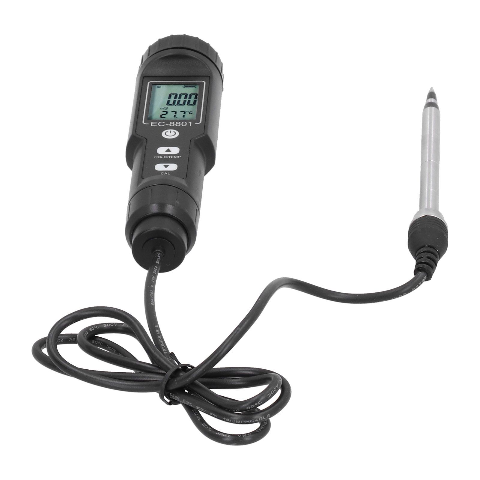 Portable Soil Tester Soil EC Salinity Tester with Probe for Gardening Plants