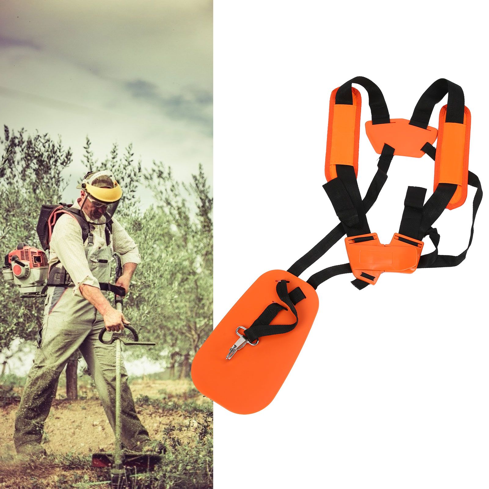 Trimmer Shoulder Strap Lawn Mower Harness Strap Double Shoulder Nylon Belt for view 11