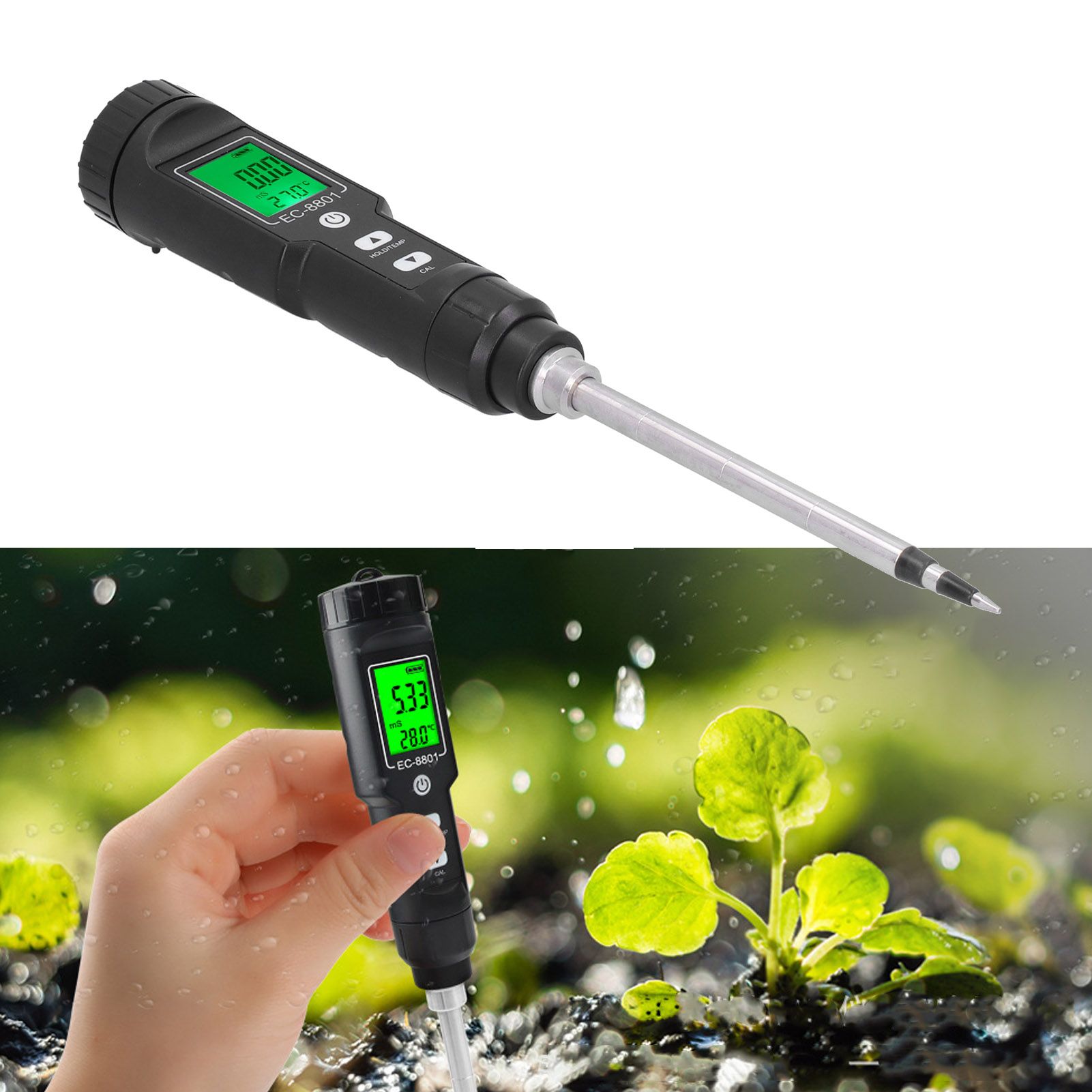 Soil Tester EC Temperature Tester Multipurpose Probe Soil Meter for Greenhouse view 11