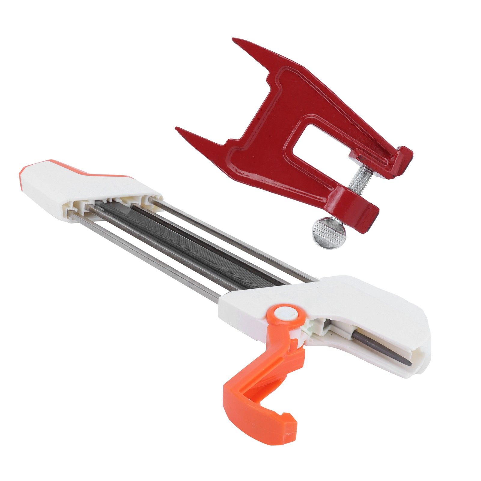 4.8mm Chainsaw Chain Sharpener Sharpening File with Chainsaw Filing Vise Set view 4