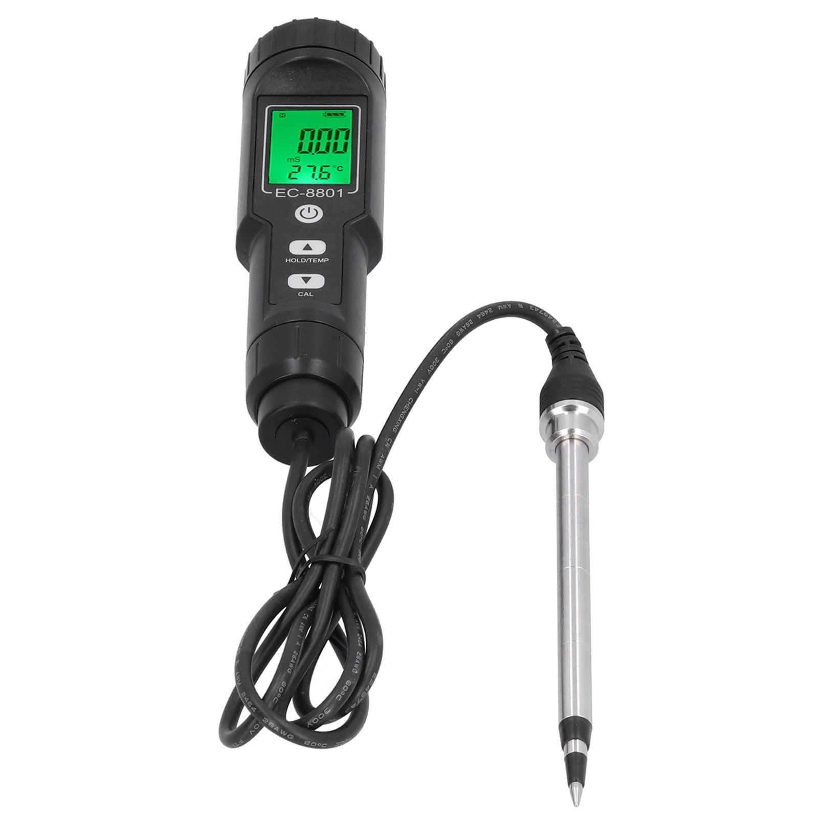 Soil EC Temperature Tester with Backlight Portable Conductivity Meter