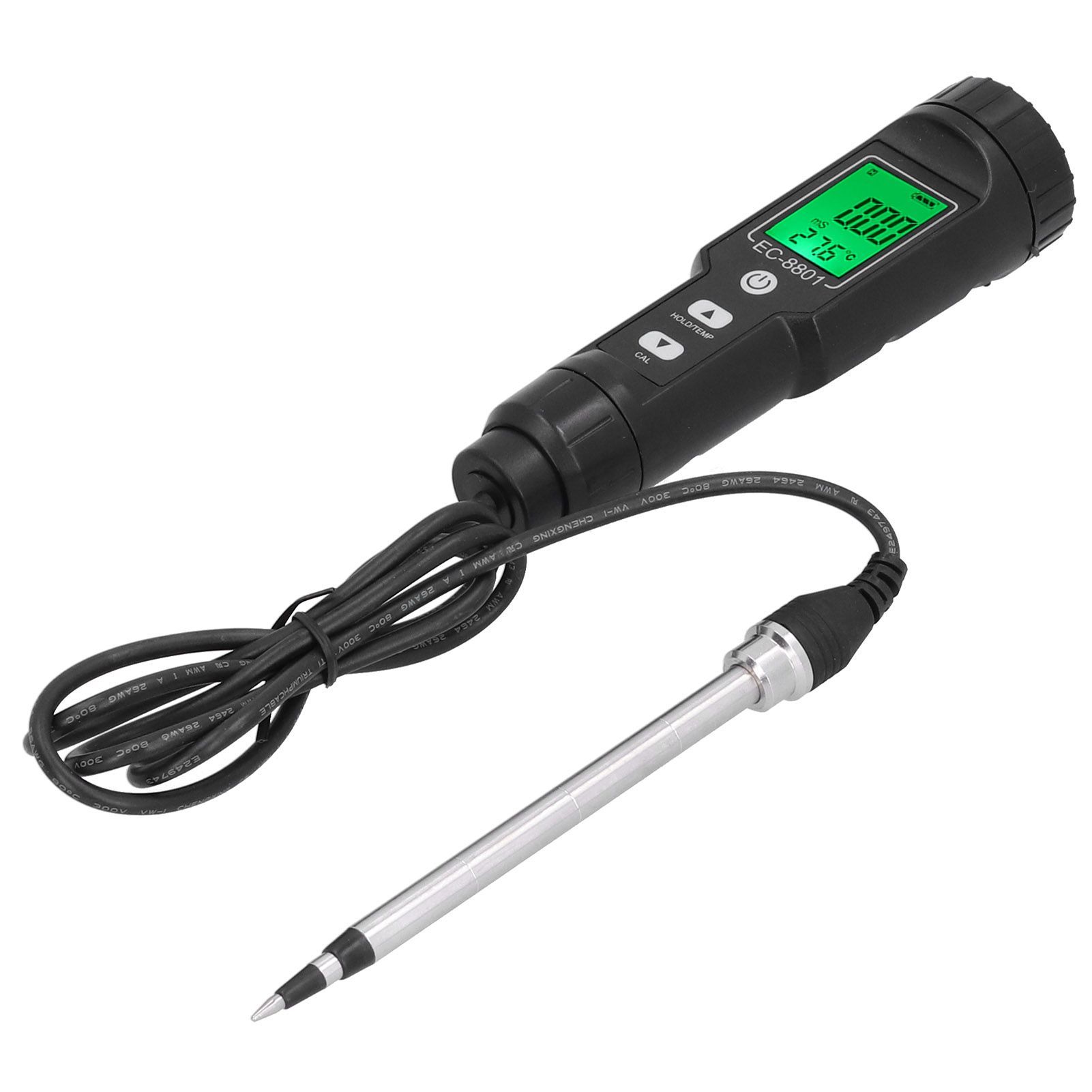Soil EC Temperature Tester with Backlight Portable Conductivity Meter view 3