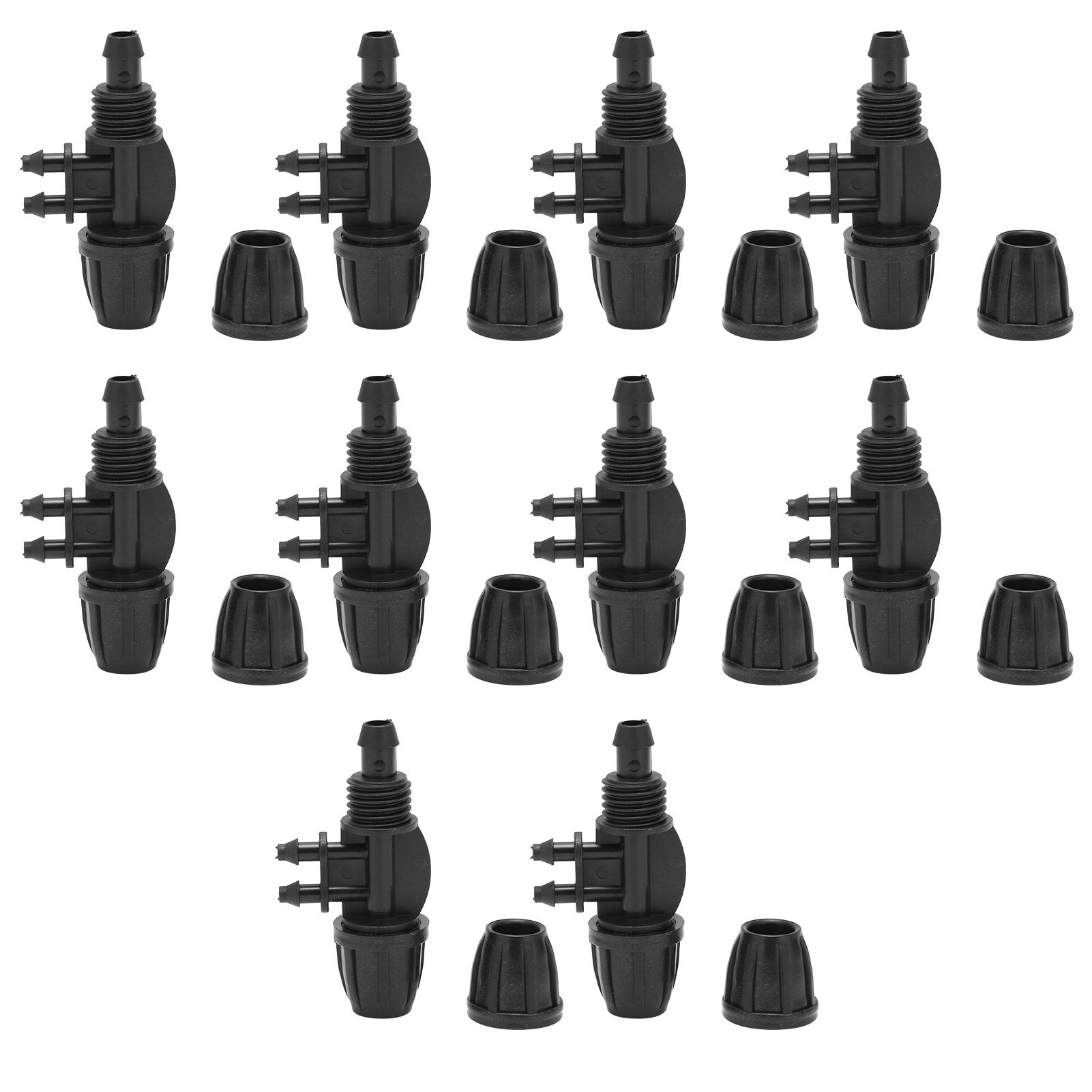 10PCS 8/11 to 4/7 Hose Connector 4‑Way Barbed Reducing Connector with Lock view 4