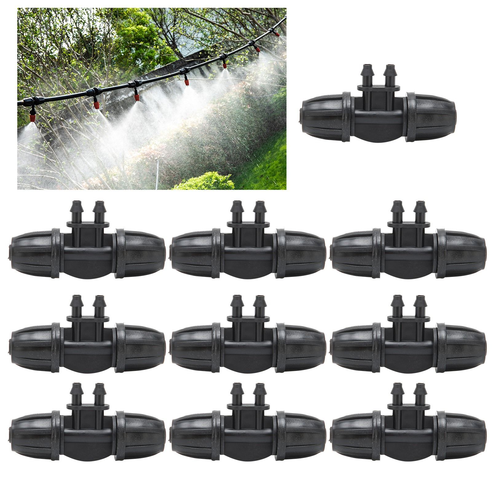 10PCS 8/11 to 4/7 Hose Connector 4‑Way Barbed Reducing Connector with Lock view 12