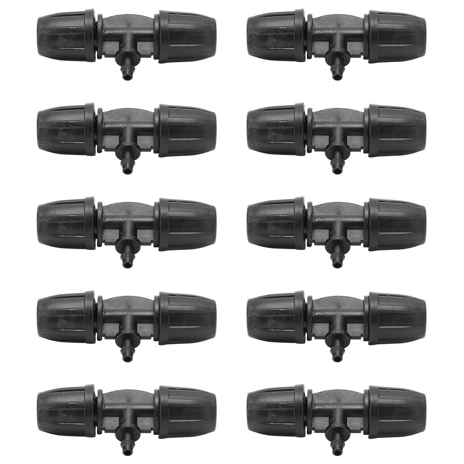 10Pcs 8/11 to 4/7 Reducing Tee with Buckle Garden Irrigation Atomizing Tubing view 2