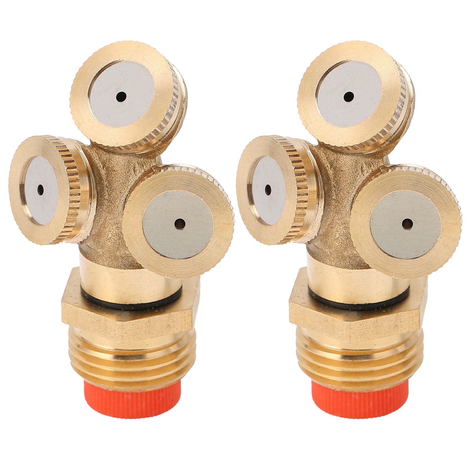 2PCS G1/2 High Pressure Spray Sprinkler 3 Hole Irrigation Nozzle Head with