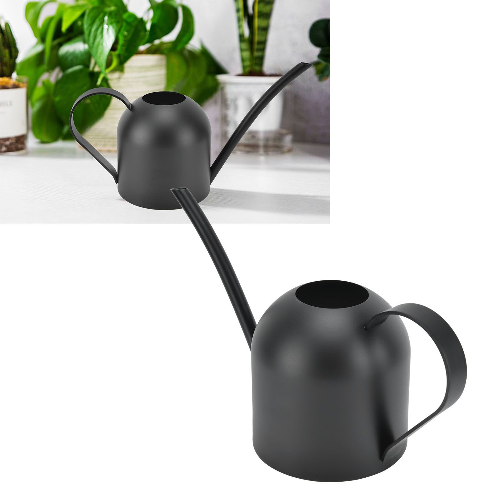 500ml Watering Pot Black Stainless Steel Gardening Potted LongMouth Sprinkling view 11