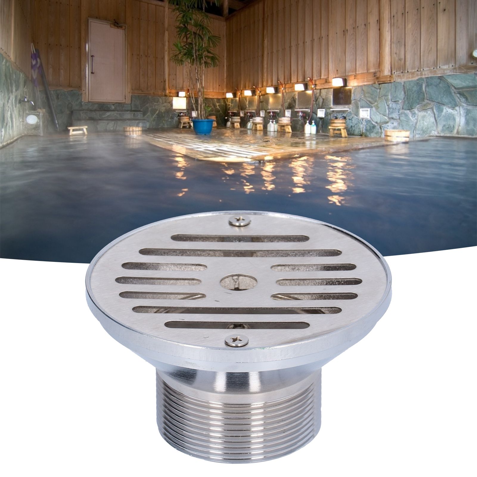 Stainless Steel Swimming Pool Round Water Overflow Outlet Pool Drain Discharge view 11