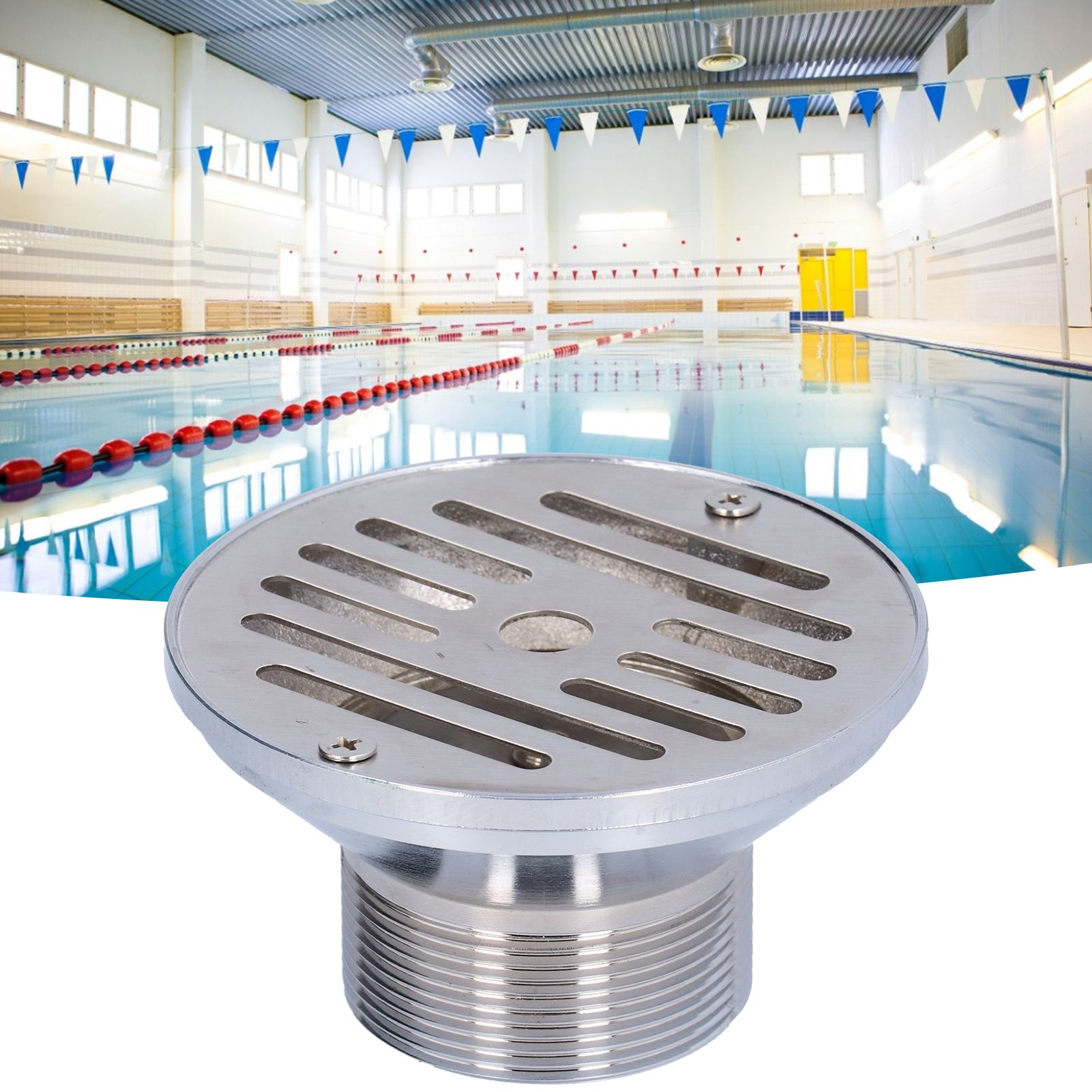 Stainless Steel Swimming Pool Round Water Overflow Outlet Pool Drain Discharge view 12