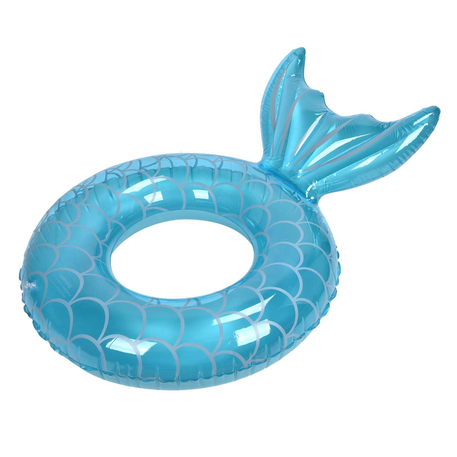Swimming Ring Fishtail Inflatable Swimming Circle Swim Ring Pool Float for view 5
