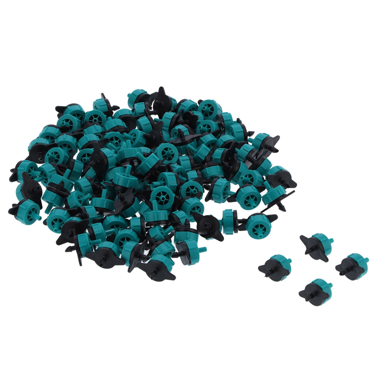 100Pcs 8L Pressure Compensating Drip Emitters for 4/7 Hose Horticultural