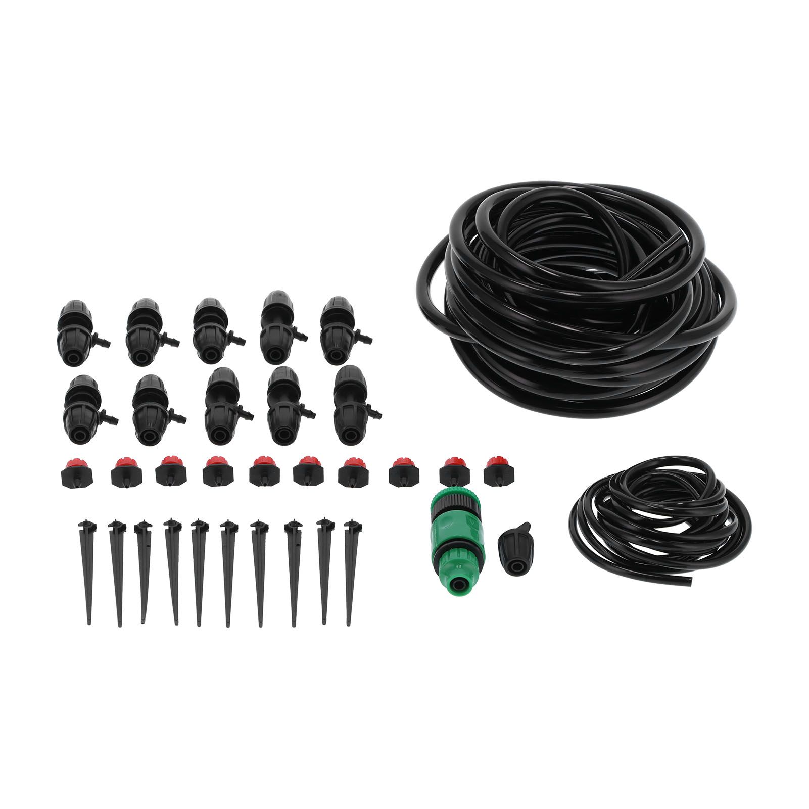 10m 8/11 Hose Adjustable Drippers Tee Kit Garden Automatic Watering Drip
