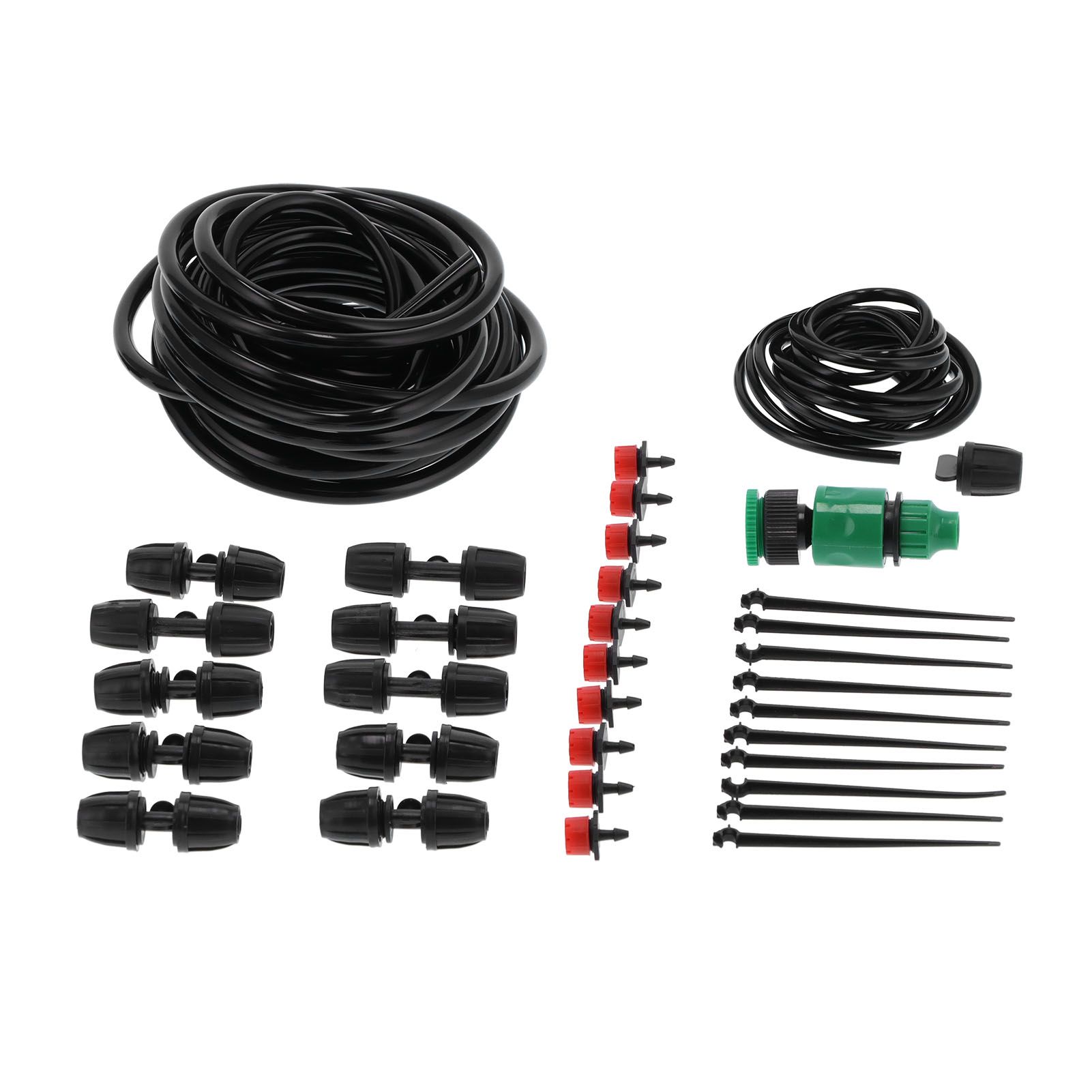 10m 8/11 Hose Adjustable Drippers Tee Kit Garden Automatic Watering Drip view 4