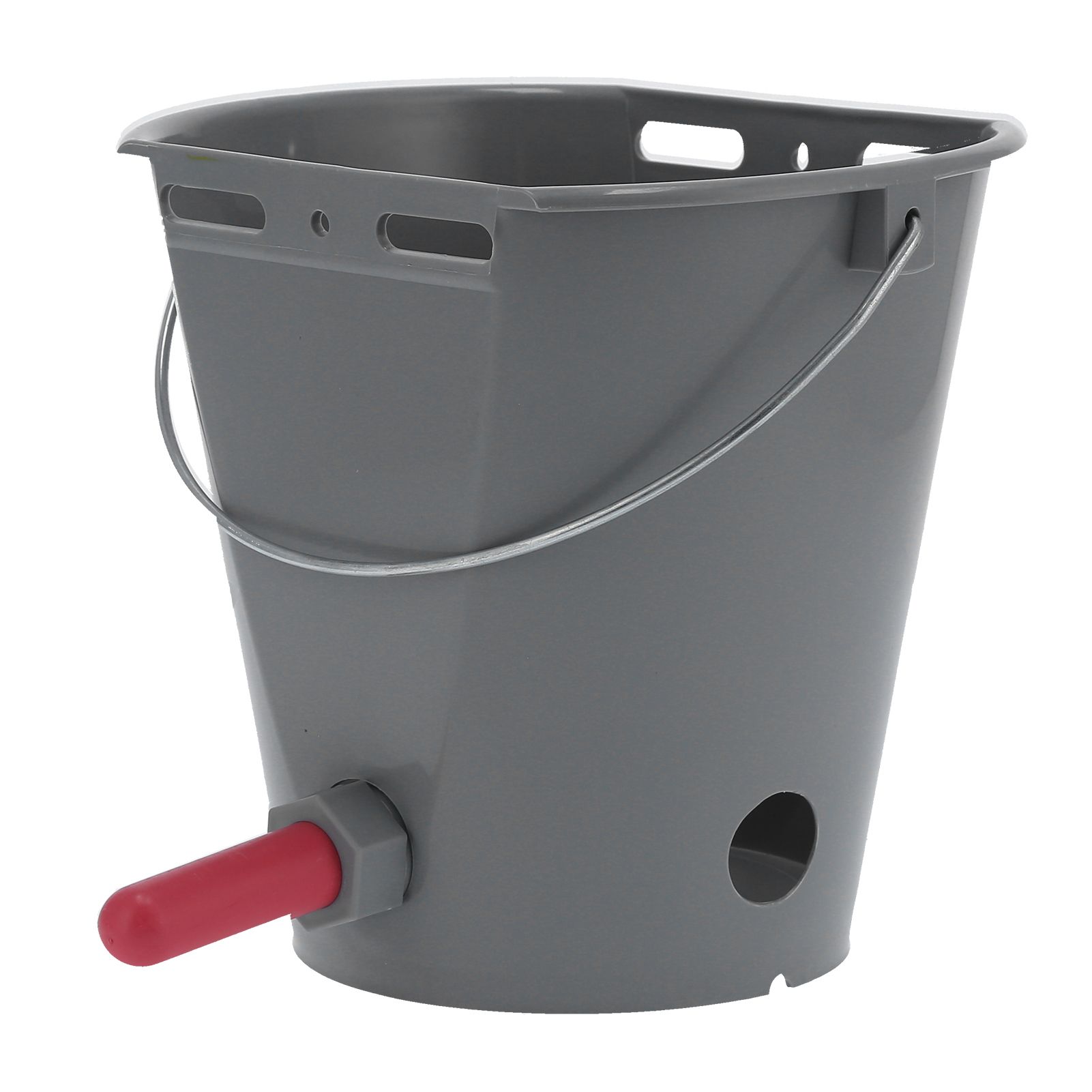 8L Feeder Bucket with 2 Nipple Milk Feeding Barrel Livestock Farm Accessory view 4