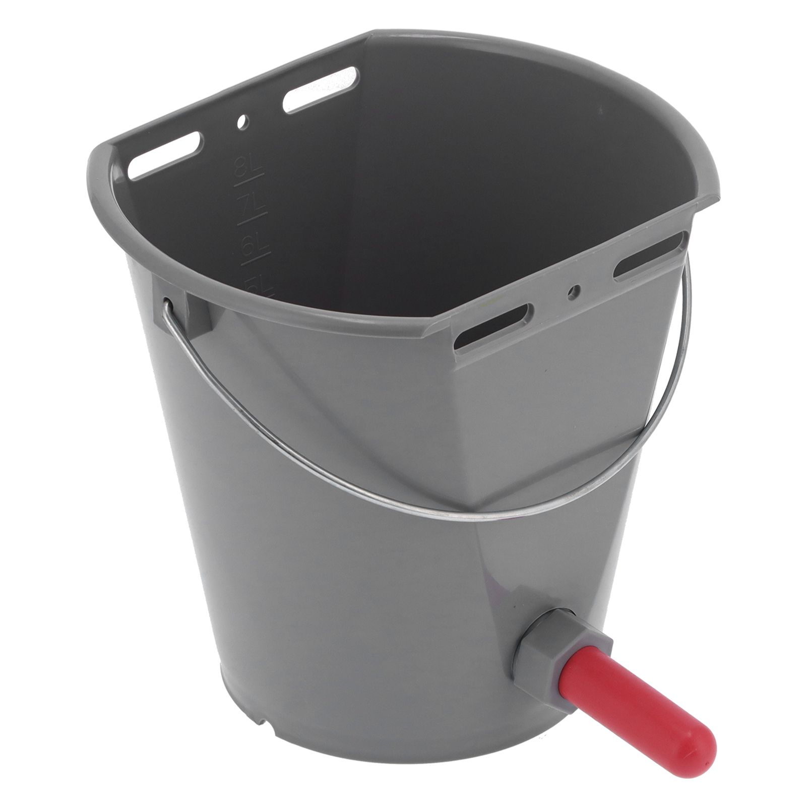 8L Feeder Bucket with 2 Nipple Milk Feeding Barrel Livestock Farm Accessory view 8