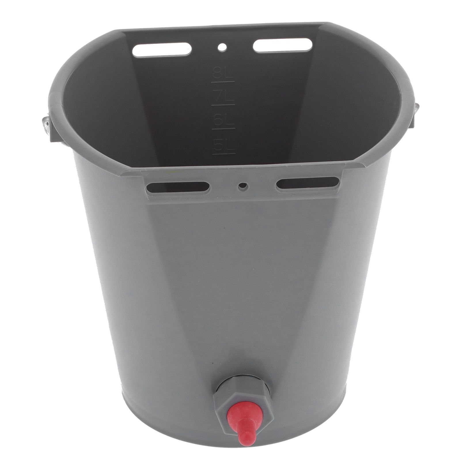 8L Feeder Bucket with 2 Nipple Milk Feeding Barrel Livestock Farm Accessory view 8