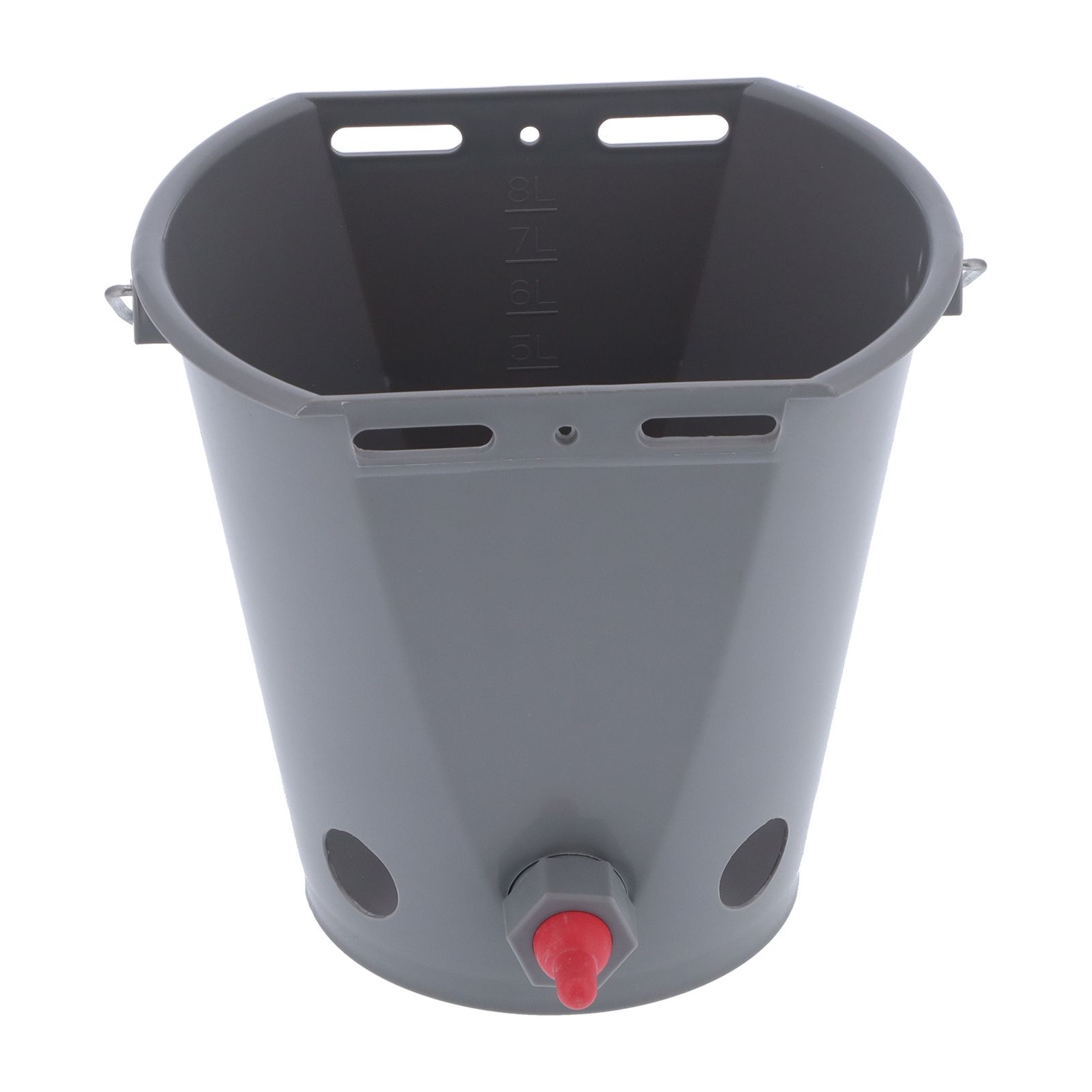 8L Feeder Bucket Farm Livestock FoodGrade Plastic Feeding Barrel with 5 view 4