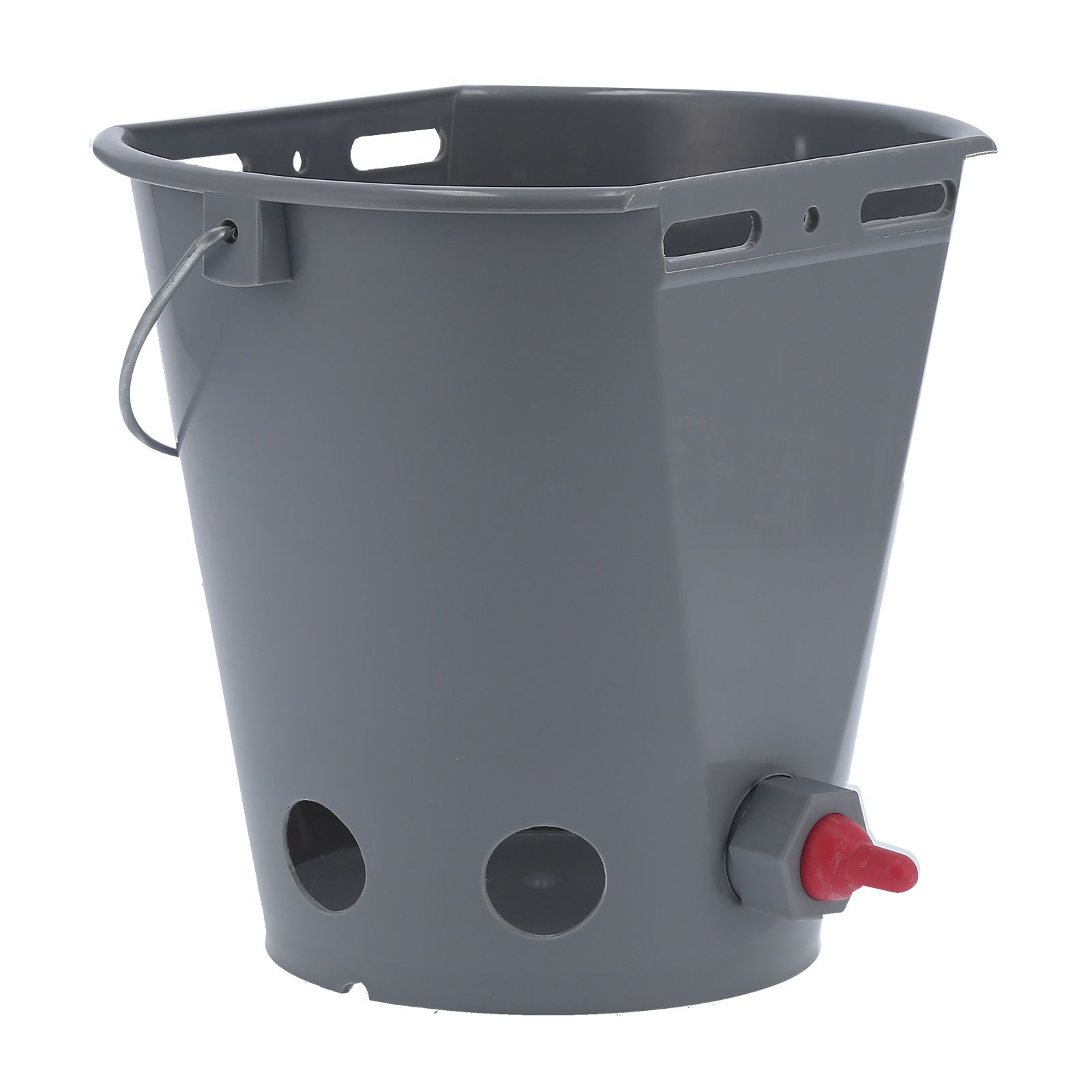8L Feeder Bucket Farm Livestock FoodGrade Plastic Feeding Barrel with 5 view 6