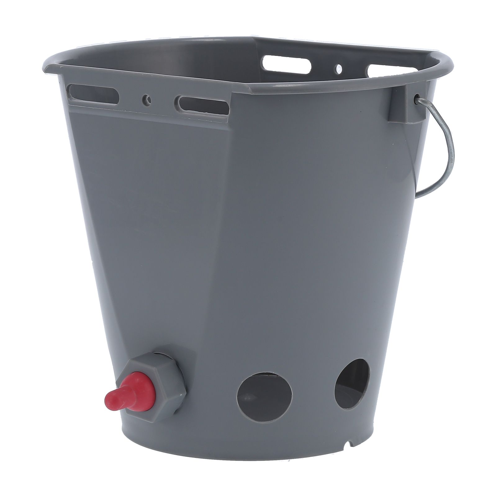 8L Feeder Bucket Farm Livestock FoodGrade Plastic Feeding Barrel with 5 view 7