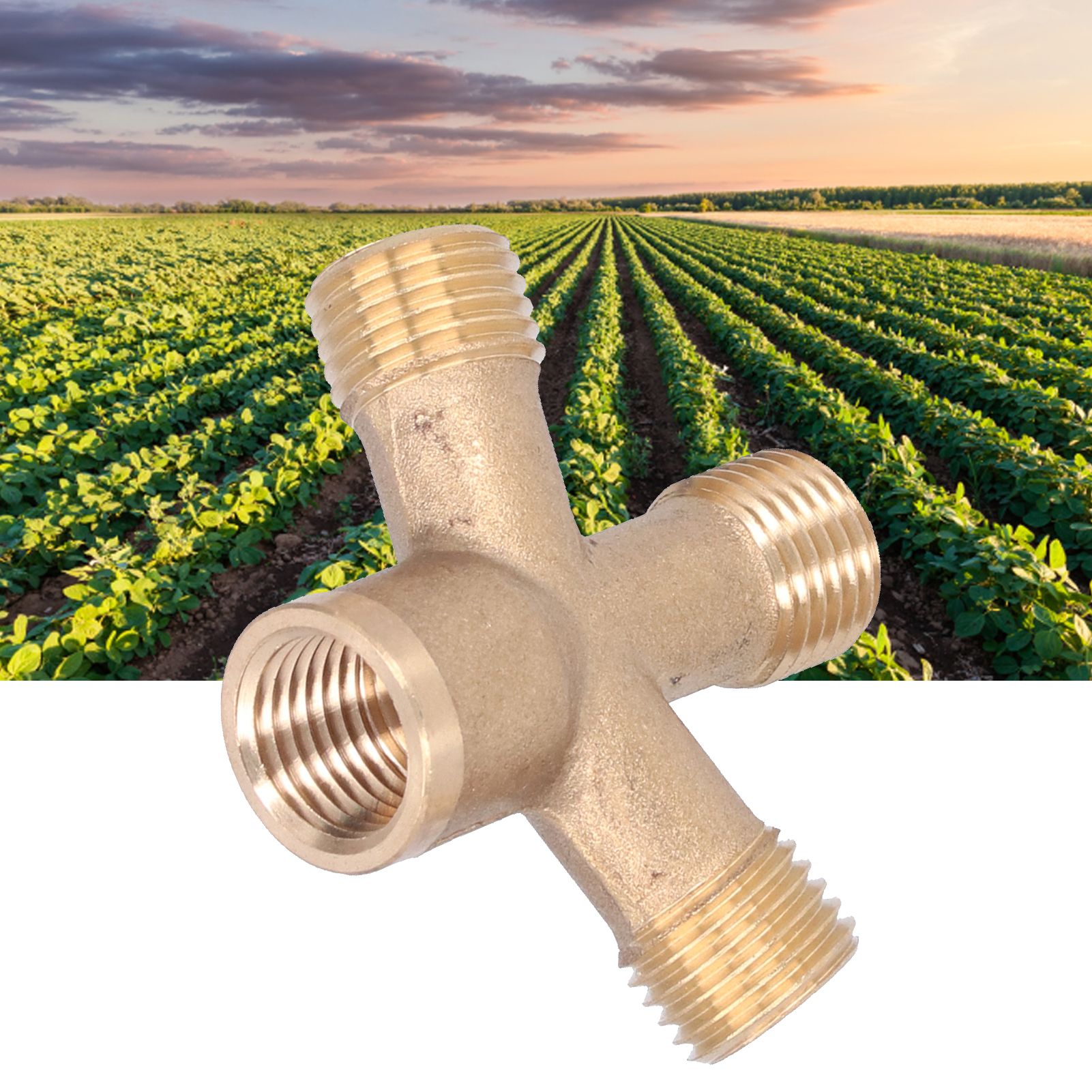 Cross Hose Splitter Garden Hose M14 Thread 4‑Way Connector Pipe Fittings for view 11